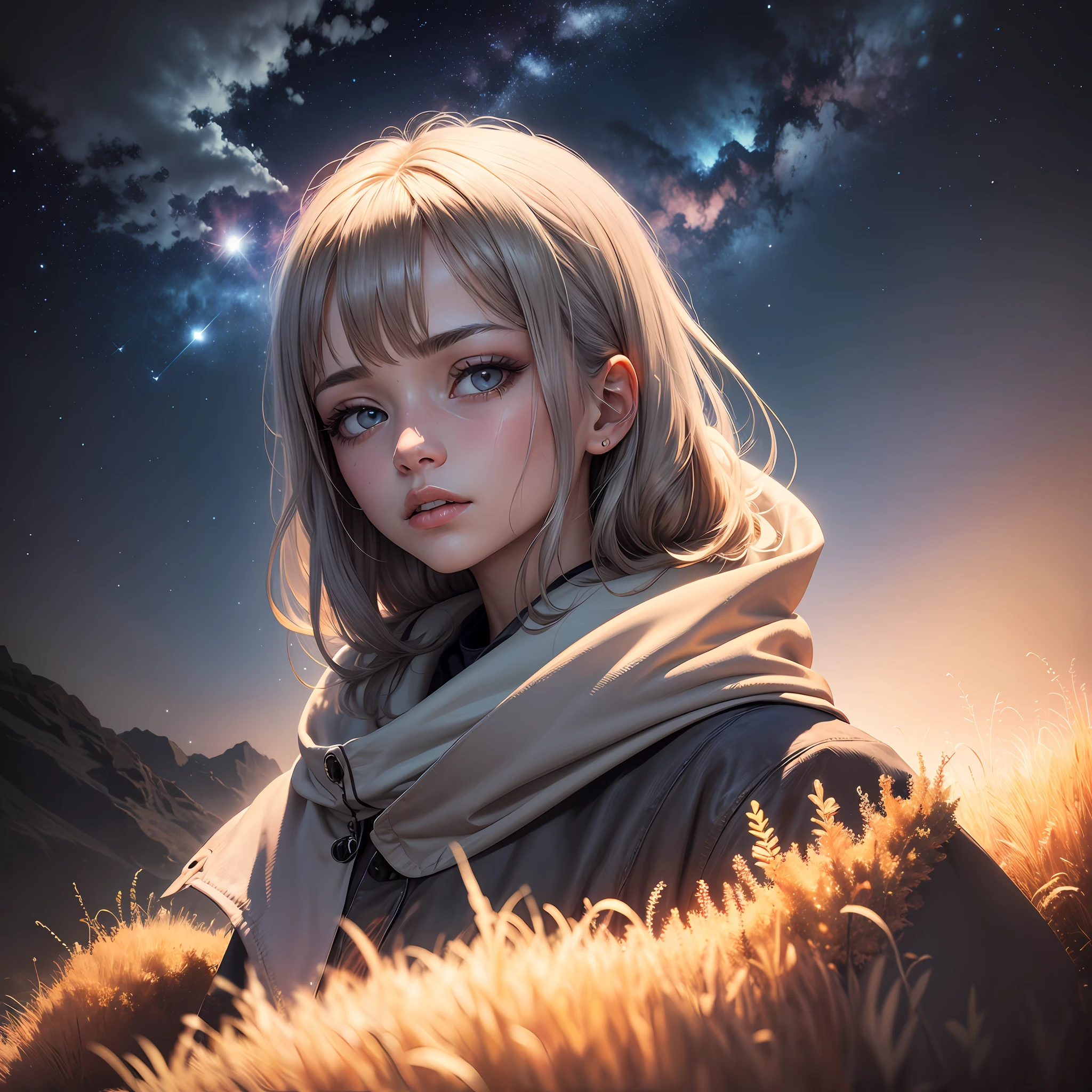 Cracked sky,Gray earth,Eyes full of stars --auto