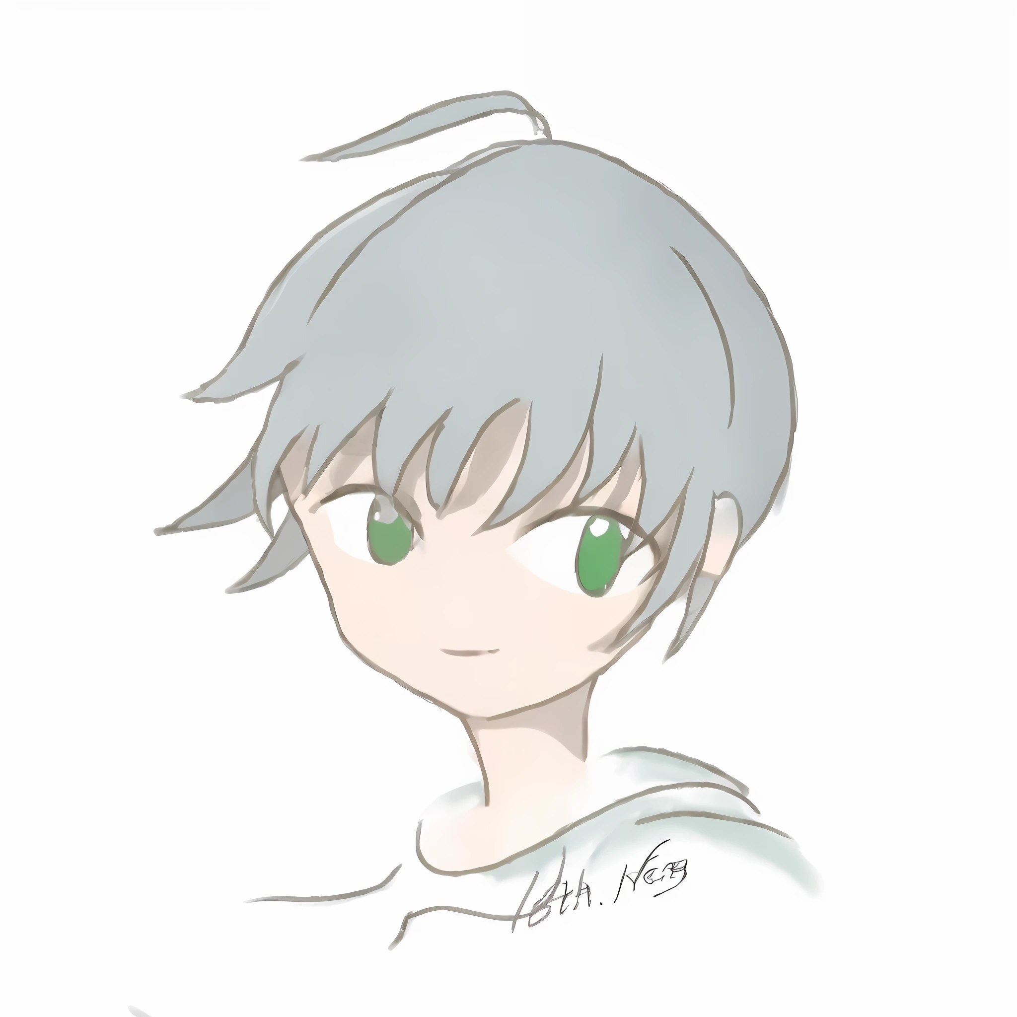 anime boy with green eyes and a white shirt, flat anime style shading, 2 d anime style, anime moe art style, in an anime style, anime style character, Anime Stylization, Anime style portrait, made with anime painter studio, Anime boy, cel shaded anime, Soft anime illustration, fubuki, cel - shaded art style, In anime style, anime figure