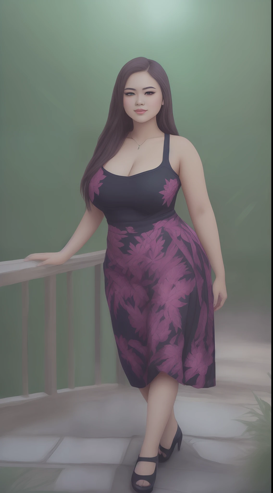 CG art of a beautiful sundanese girl, 1girl, (marijuana goddess:1.2), (traditional Sundanese dress:1.2), cute girl, curvy, voluptuous, thick, busty, big breasts, exotic, (full body shot), Sam Yang art, (sundanese art:1.2), (sundanese culture:1.2), 
glamor pose, smirk, eyebrow up, 
pastel color, calm tones, 58 mm,
detailed marijuana west java garden background,
(paint by SamDoesArts:1.3)