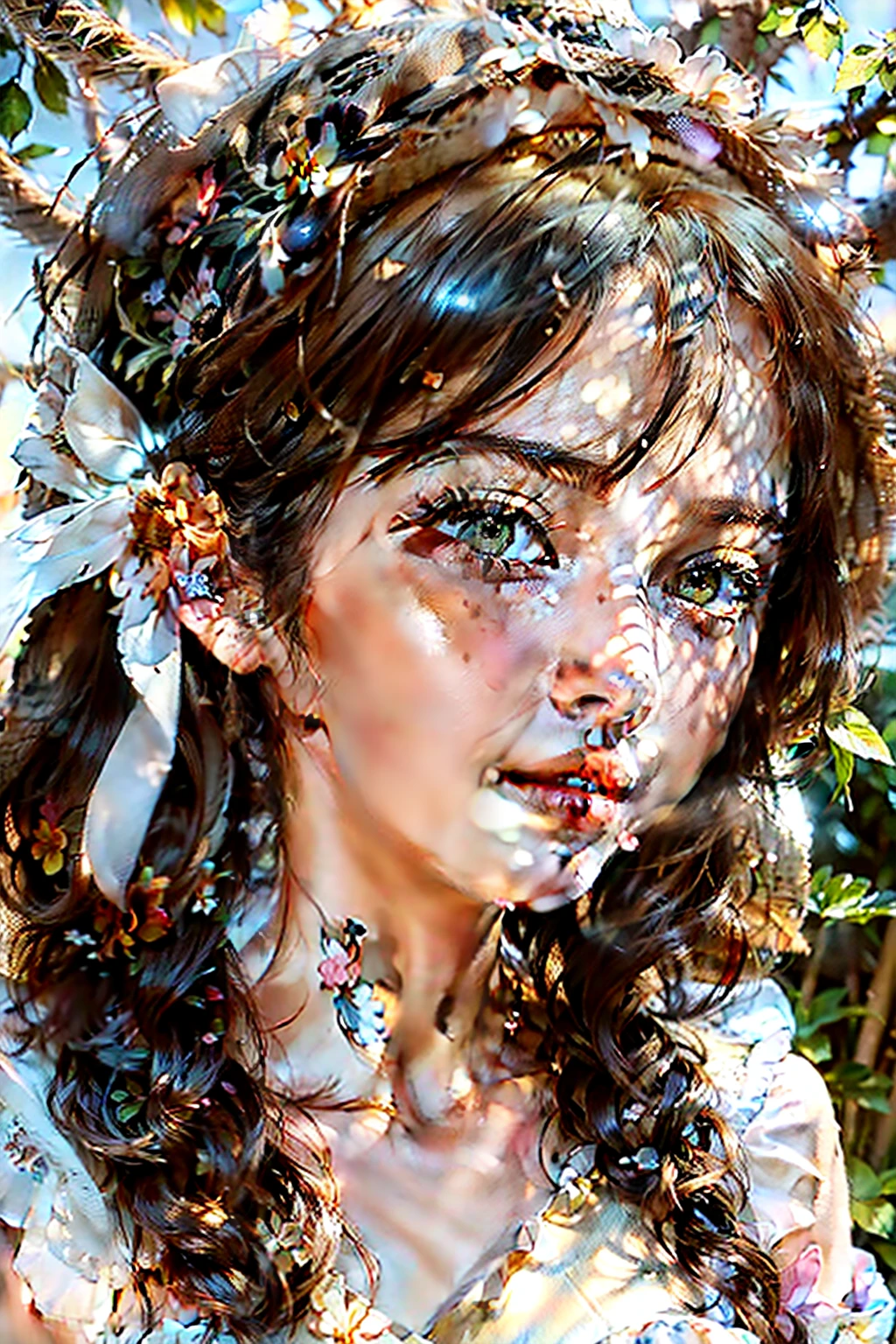 (extreme close up:1.5), (face focus:2),(Style of ???? ???:1.5),
((side face:2)),(1girl surrounded by soft_light:1.5), (backlighting:1.8), (lighting),(flowing fabric:1.3), ((Floral_summer_dress:1.5),(Straw_hat:1.3)),
(masterpiece), realistic, HDR, highly detailed, 8k, raw photo,
ambient occlusion, natural, harmonious composition, warm tones, fine art photography,