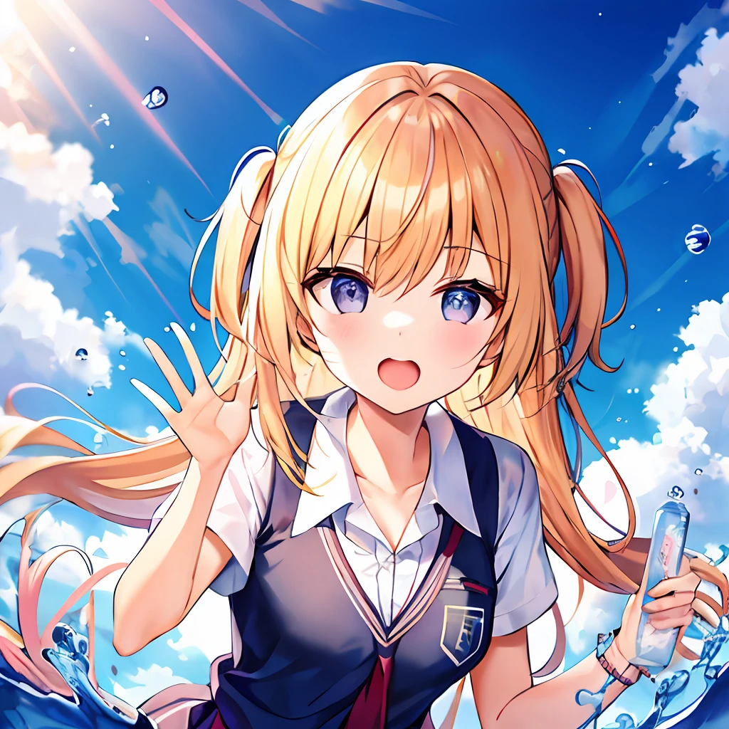 schoolgirls,White liquid flows out of the mouth