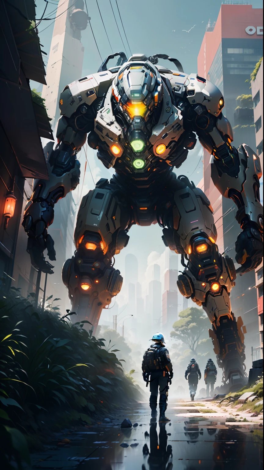 ((Best quality)), ((masterpiece)), (highly detailed:1.3), In a sprawling cyberpunk metropolis, dominated by towering skyscrapers and neon-lit alleys, a dystopian mega corporation known as OmniCorp reigns supreme. OmniCorp, driven by insatiable greed and power, has ventured beyond Earth's boundaries to exploit the vast resources of near-earth objects (NEOs) in a relentless pursuit of profit.Set in a gritty future, where the line between humanity and technology blurs, your images will depict the dark and ruthless world of NEO asteroid mining. Explore the juxtaposition of high-tech machinery, advanced robotics, and human labor as they collaborate to extract precious minerals and resources from the cold depths of space.Capture the scenes of colossal mining rigs, suspended in zero-gravity, relentlessly drilling into massive NEOs, their mechanical arms piercing through the rocky exterior. Show the workers, adorned in cybernetic suits, braving the harsh conditions of space to harvest the valuable ores, their faces obscured by gas masks and reflective visors.Amidst the cold and desolate asteroids, reveal the towering presence of the OmniCorp headquarters—a monolithic structure that casts a shadow over the workers below. Showcase the opulent offices and boardrooms, where executives make decisions that shape the destiny of both the company and the exploited masses.But beneath the shiny veneer of corporate power, unveil the simmering rebellion of the oppressed. Depict the clandestine activities of underground resistance movements, fighting against OmniCorp's iron grip on society. Show their covert operations, hacking into the corporation's networks, and plotting to expose its dark secrets.Incorporate elements of advanced technology, cybernetic enhancements, holographic displays, and augmented reality overlays to accentuate the cyberpunk atmosphere. Explore the contrast between the bleak and polluted cityscape and the infinite expanse of space, emphasizing the impact of humanit