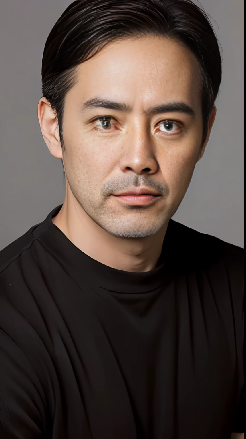 45 year old Asian man, portrait photo --auto