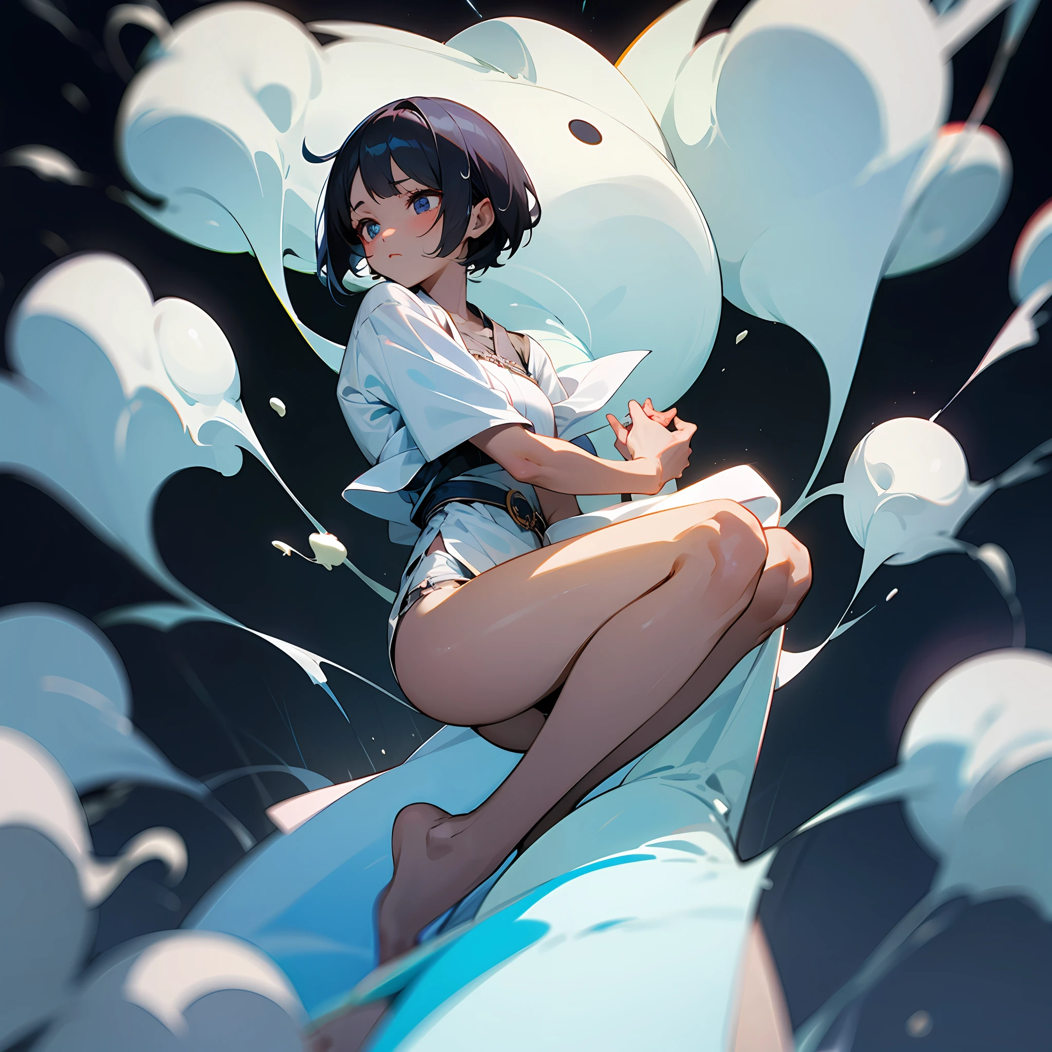 sobu,Kizi,short detailed hair,Black skin,Poor milk,shortpants --auto