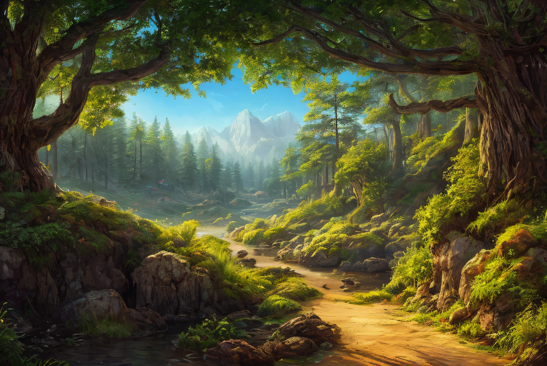 masterpiece, best quality, high quality, extremely detailed CG Unity 8k wallpaper, charming and dreamy forest scene, with redwoods, hidden fairytale valleys creating a sense of mysticism and charm, artstation, intricate, trendy, award-winning photography, bokeh, depth of field, HDR, bloom, chromatic aberration, photorealistic, extremely detailed, trend on artstation, trend on CGsociety, Intricate, with high detail, dramatic, art halfway through