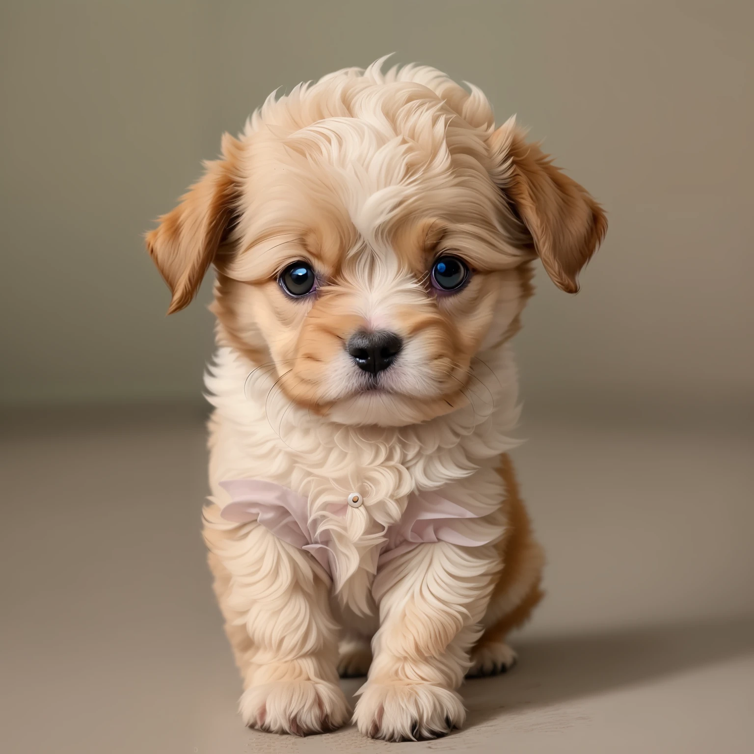 Little cute puppy in clothes　Eyes are moist　Eat rice --auto