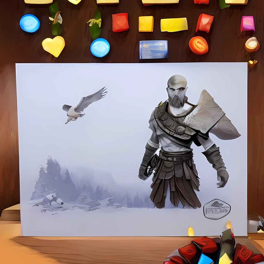 Draw an Atreus of God of War 5