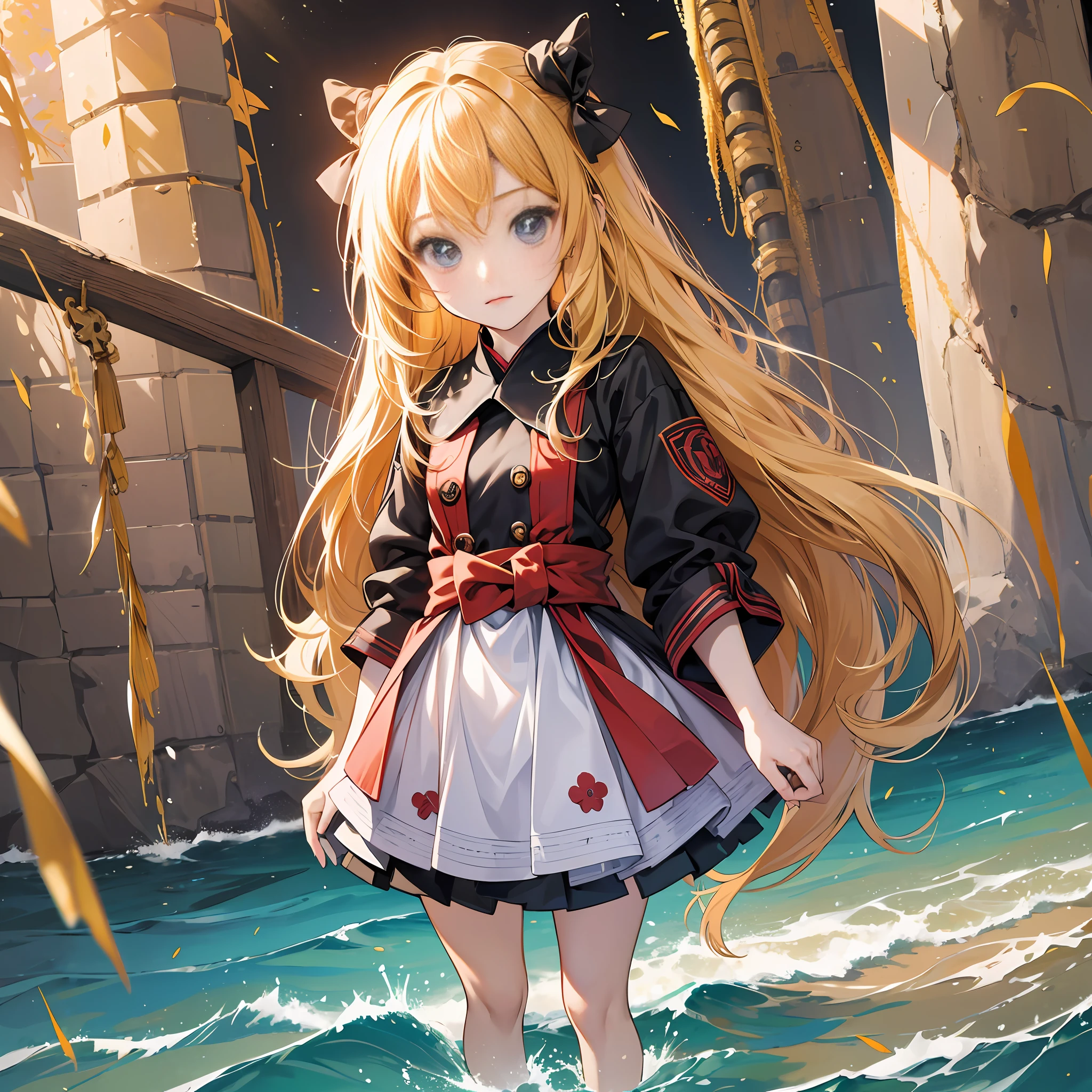I don't know the depths of the original,,Deep bonding,Animate,sea beach,quadratic element,blonde with blue eyes,Blonde hair,Cat-eared girl --auto