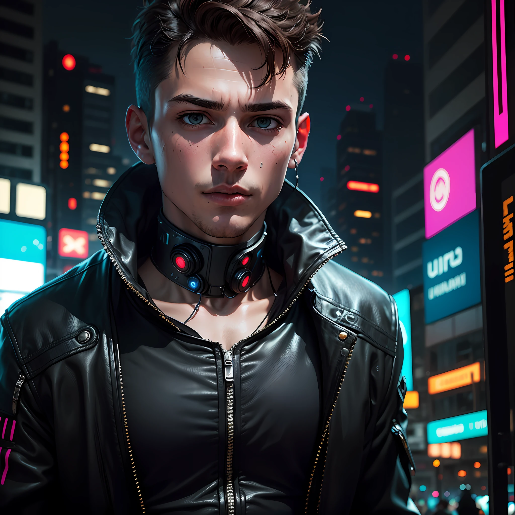 Change background cyberpunk, ultra realistic, smart boy, --auto