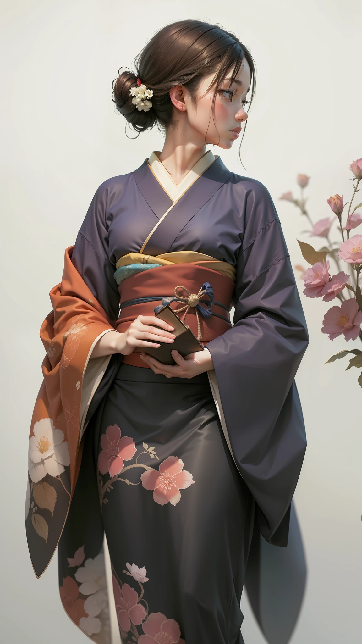 Literature and art sister kimono silent dignified, gentle hopeful