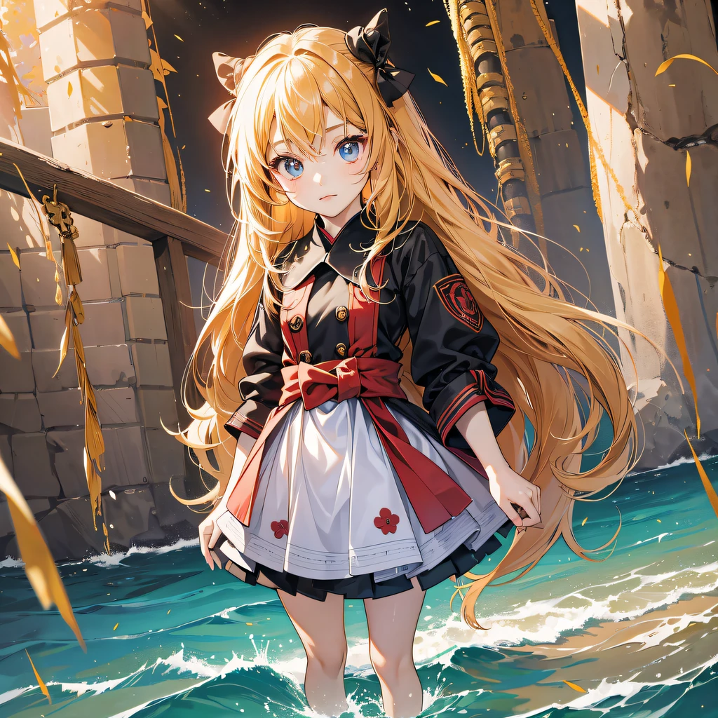 I don't know the depths of the original,,Deep bonding,Animate,sea beach,quadratic element,blonde with blue eyes,Blonde hair,Cat-eared girl --auto