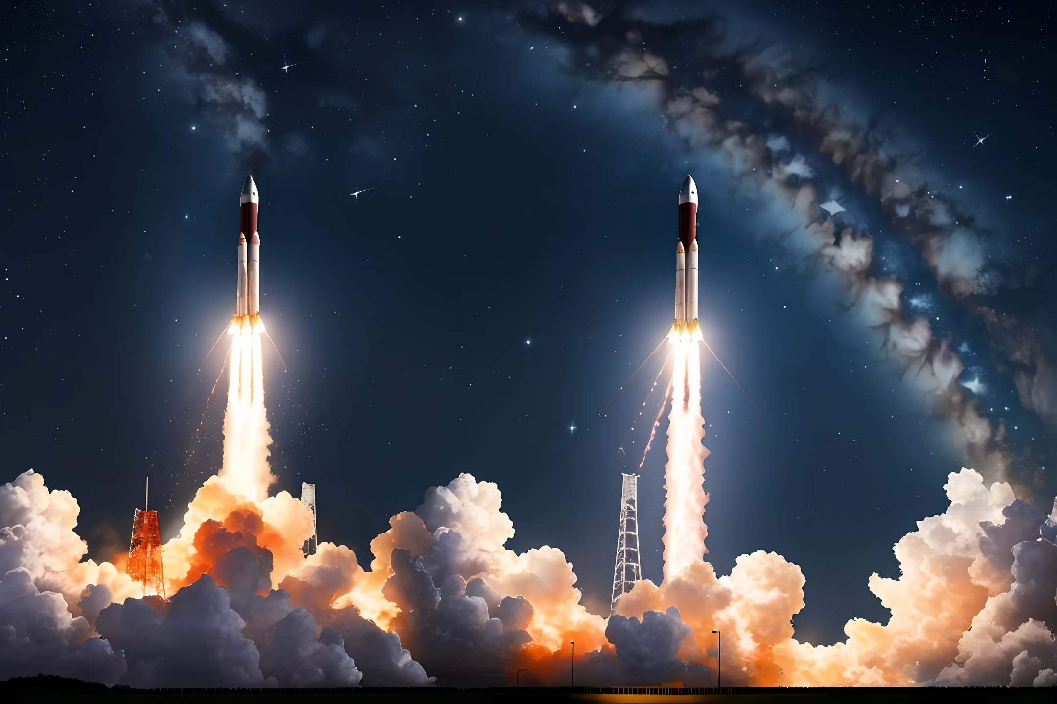 Rocket Starry Sky Chinese flag