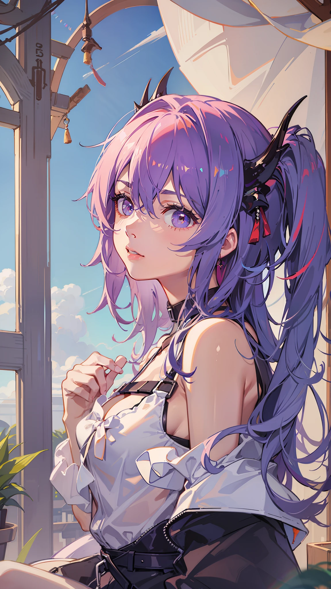 highres,UHD,rainbow colour hair