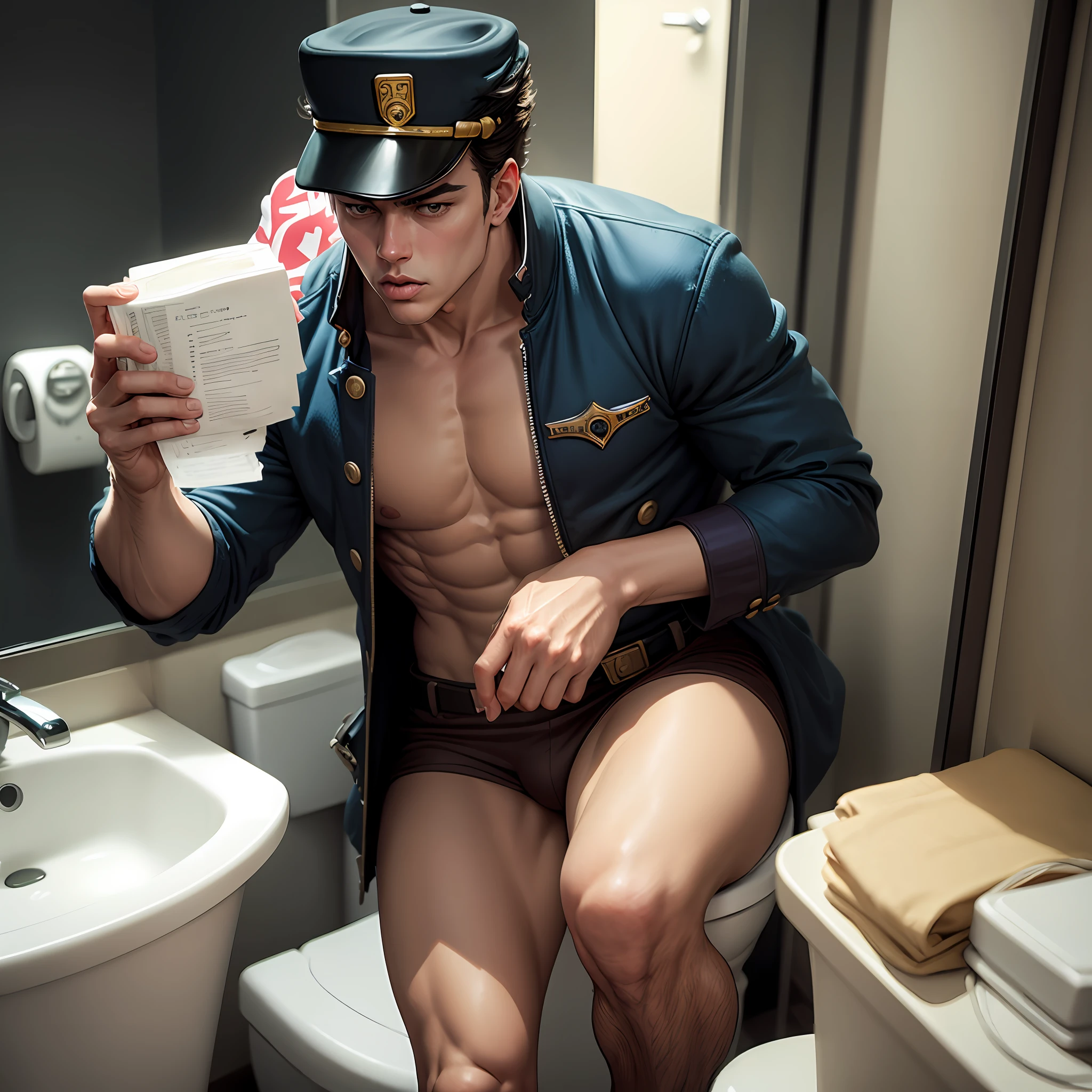 Jotaro Empty Jotaro takes the toilet --auto