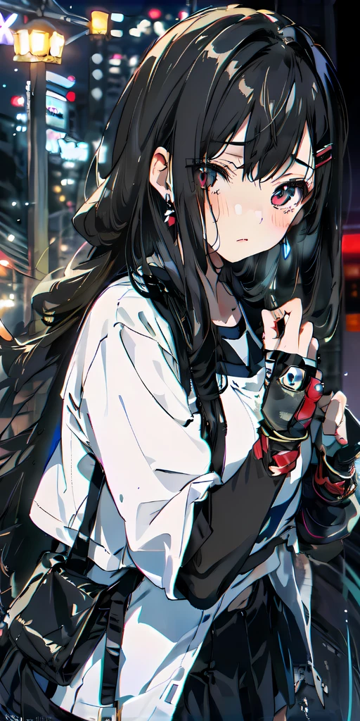 anime girl with long black hair and red eyes holding a cell phone, style of anime4 K, Anime art wallpaper 8 K, Best anime 4k konachan wallpaper, Anime art wallpaper 4k, Anime art wallpaper 4 K, anime moe art style, Anime style. 8K, Anime wallpaper 4k, Anime wallpaper 4 k, 4K anime wallpaper