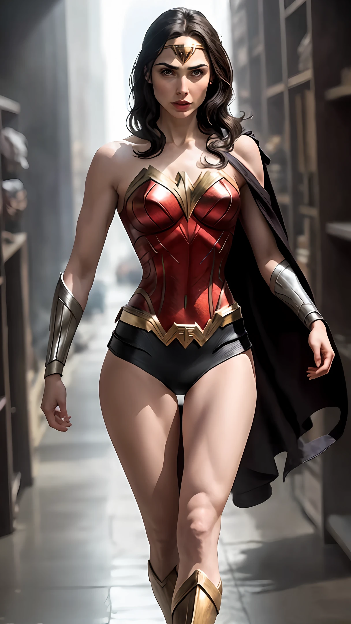 Gal gadot com a roupa da deusa atena bem sexy mostrando as pernas