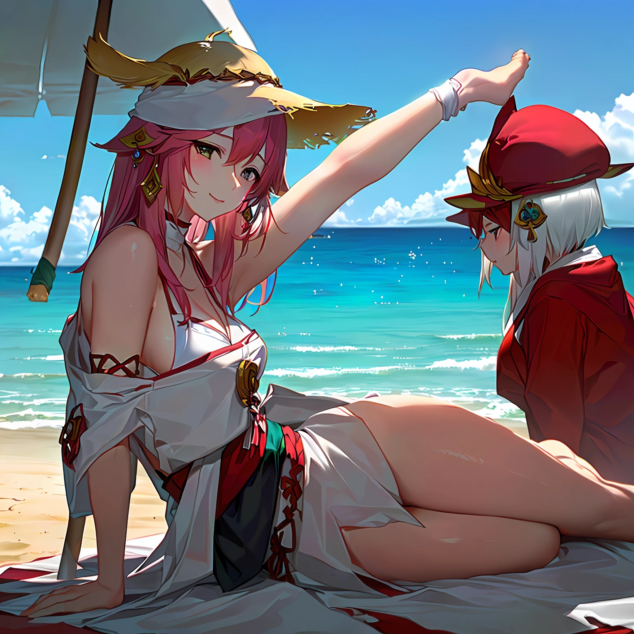 yae miko，beachside，Need --auto