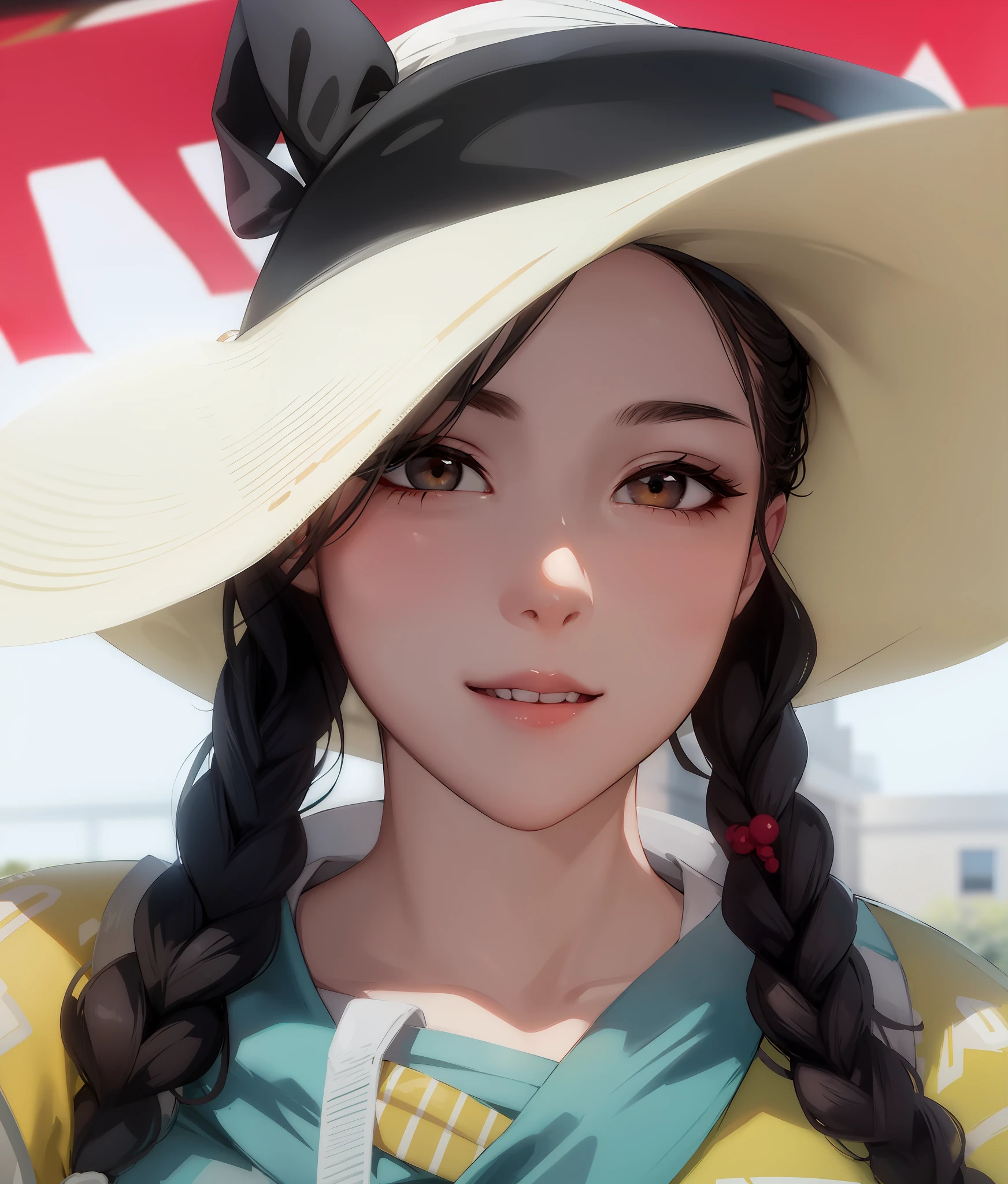 jpn, toyko, CityView, In front of the window, Stand under the gaze, brown_Eyes,brown_Hair,pigtails, 1个Giant Breast Girl,20yr old,a mature female,having fun,Beautiful Finger,Beautiful long legs,beaturiful body,Beautiful nose,Beautiful character design,perfect eyes,s the perfect face, looking at viewert,Light_Smile, NSFW,offcial art,Extremely detailed CG unified 8K wallpapers,Perfect lighting,Extremely colorful,Bright_Front_face_lighting, (tmasterpiece:1.0),(Best_quality:1.0), 超A high resolution,4K,Hyper-detailing, photography of, 8K, hdr, A high resolution, hoang lap:1.2, Kodak Portra 400, filmgrain, The background is blurred out, Bokeh:1.2, Lens glare, (vibrant_Color:1.2) (big breasts beautiful,Large_Breasts:1.4), (Beautiful_face:1.5),(Narrow_waistup),