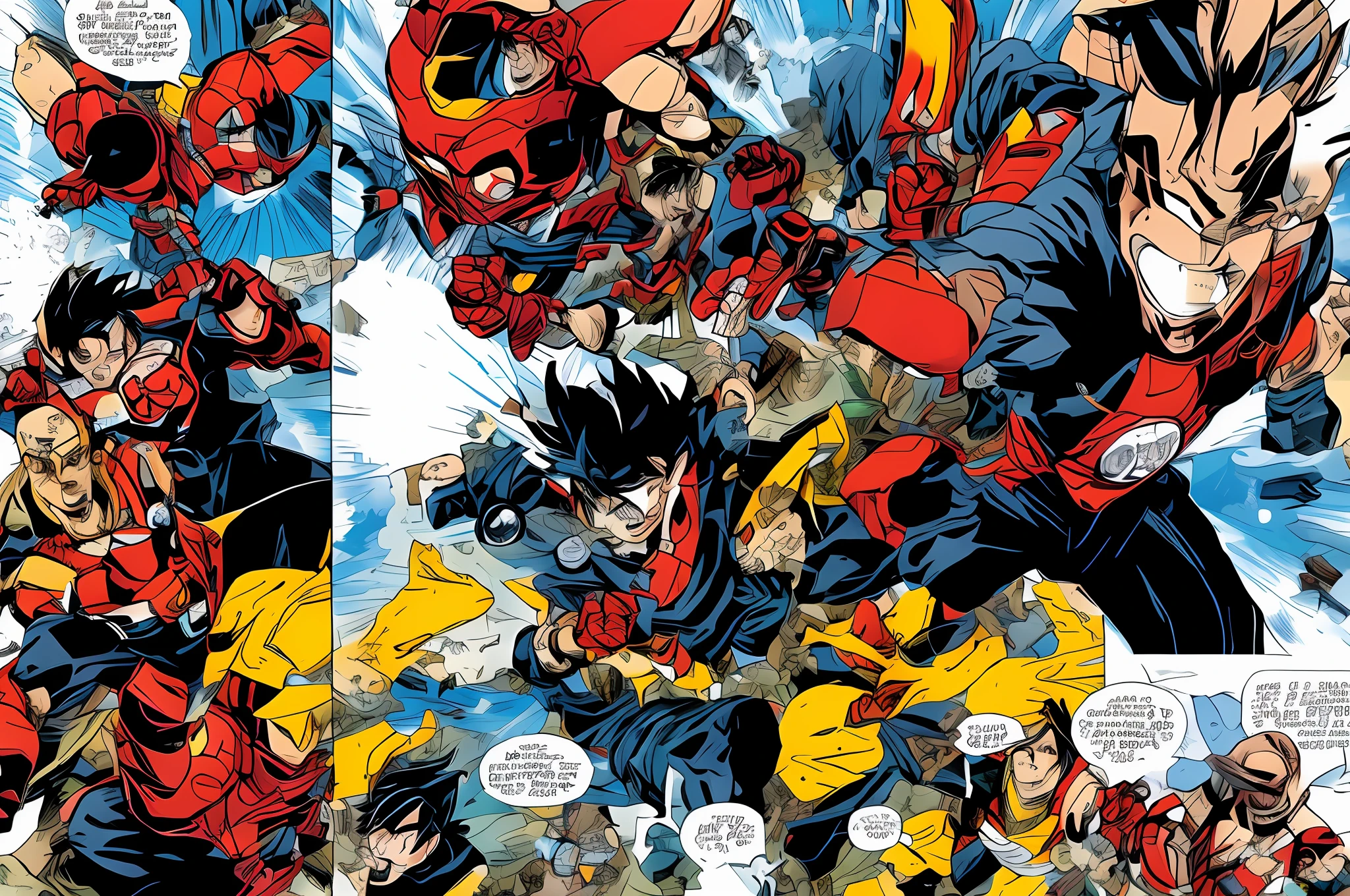 Iron Man and Dragon Ball Son Goku face off
