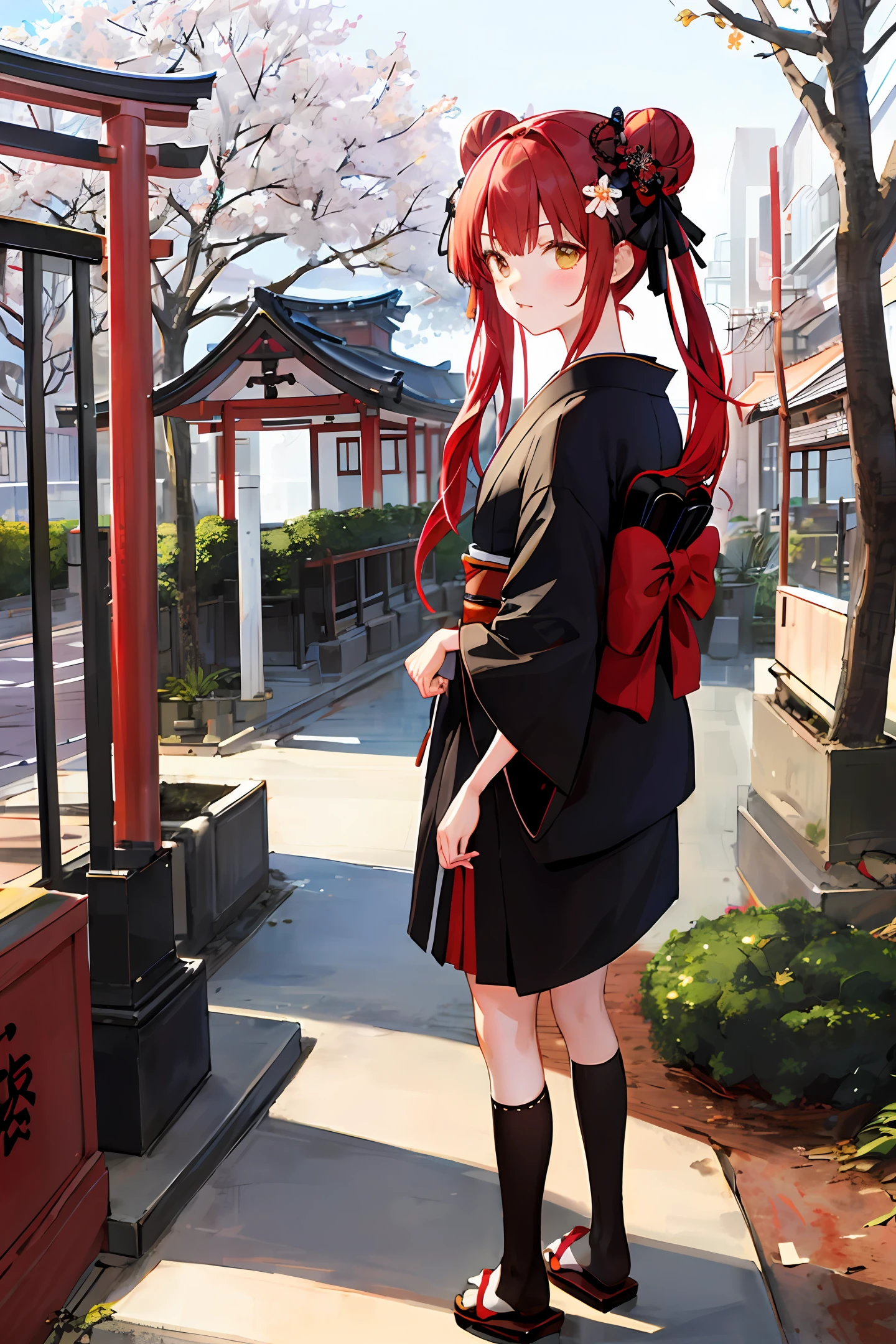 Redhead Kimono Tokyo Platform Anime Long Hair Cute
