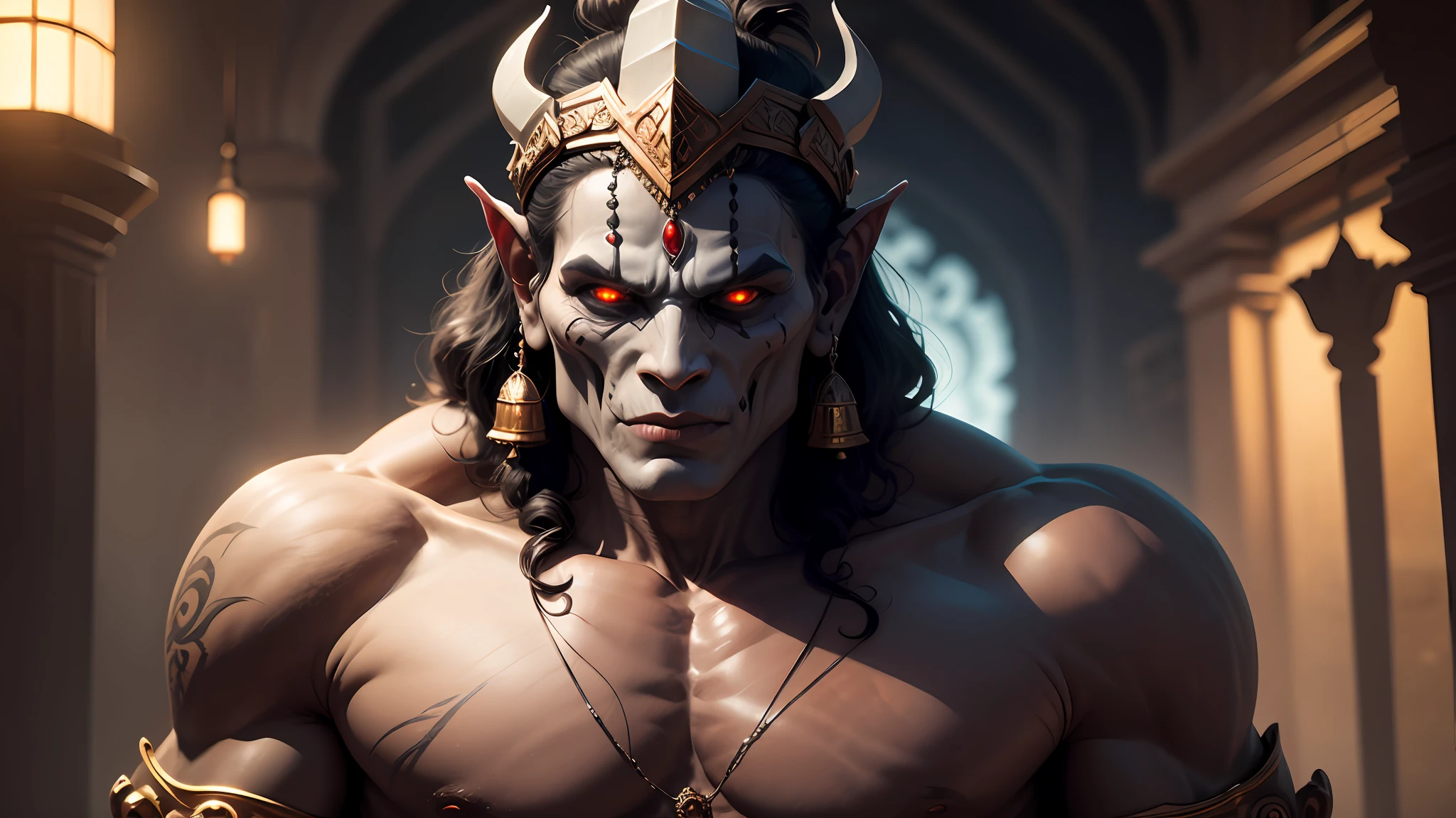 Shiva the indian god , 8k ultra realistic , many , many evil skeleton demon and ghost over there , they are very dengous