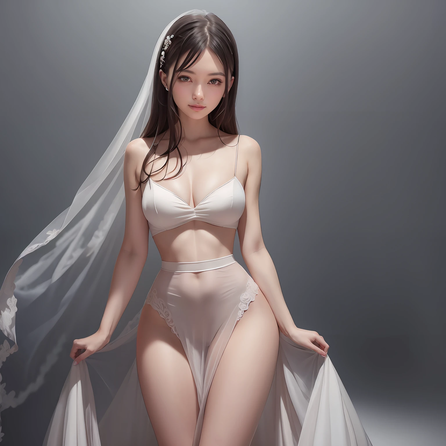 Wedding dress translucent