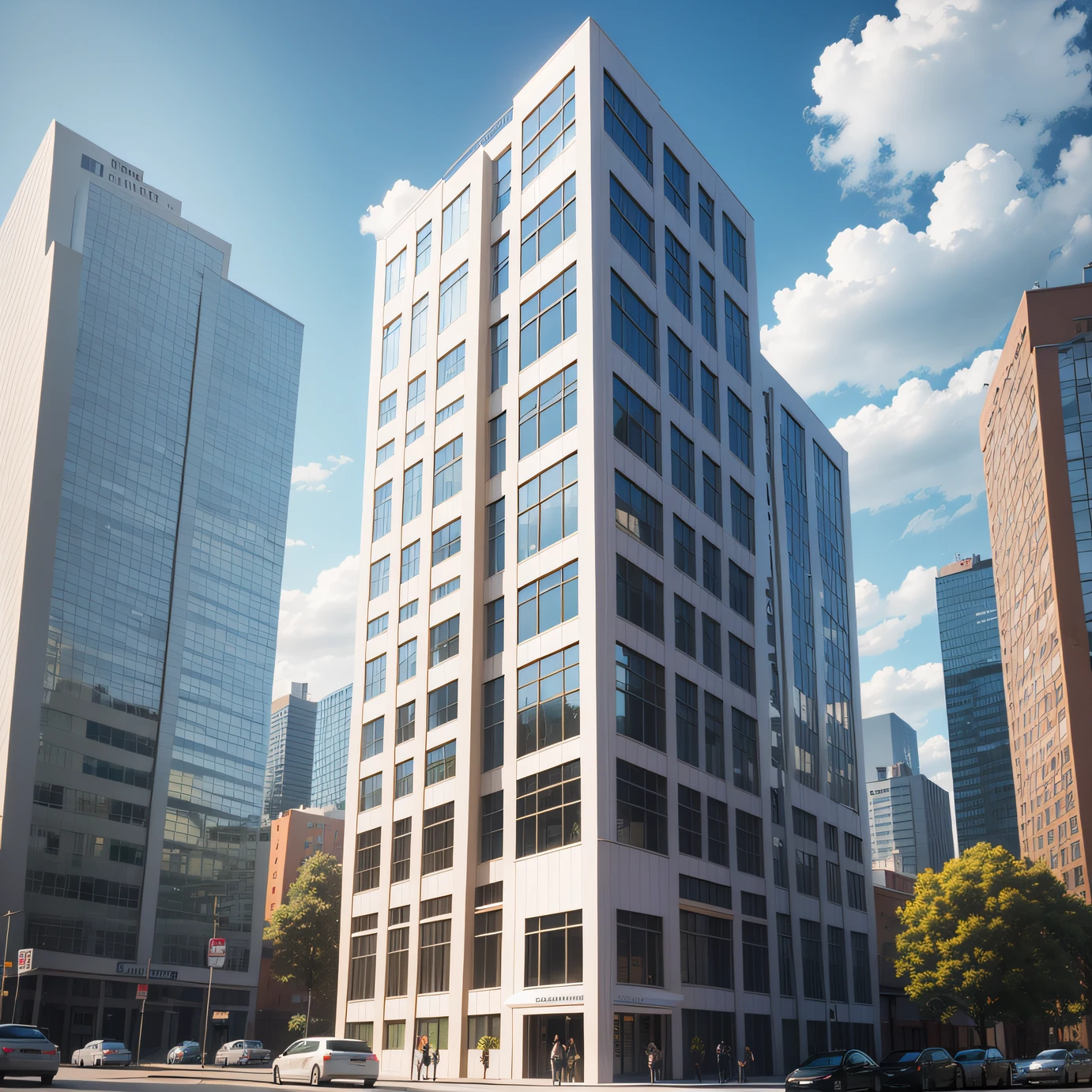 Super high-rise modern commercial building --auto