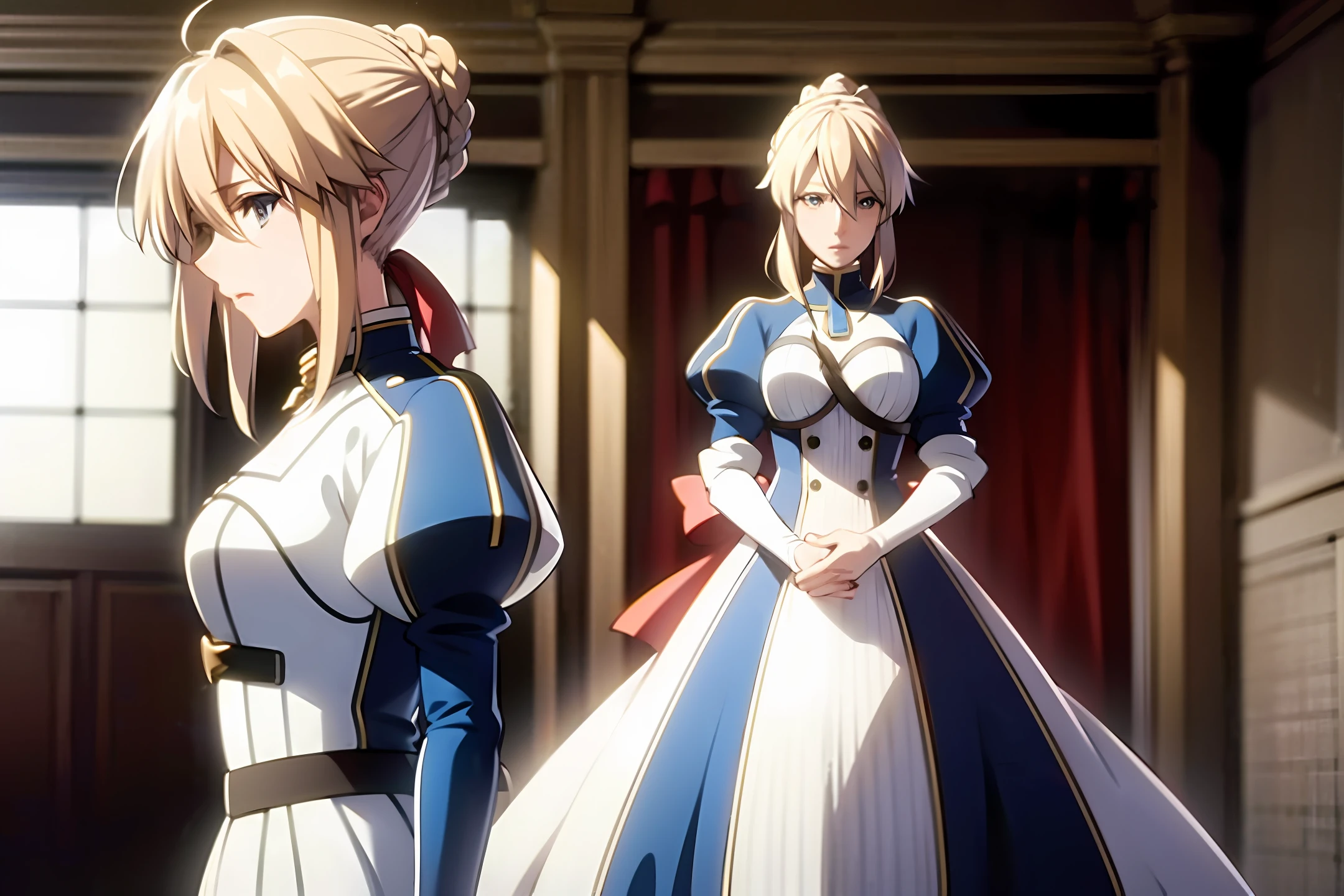 Artoria Snow Mountain holds a long sword