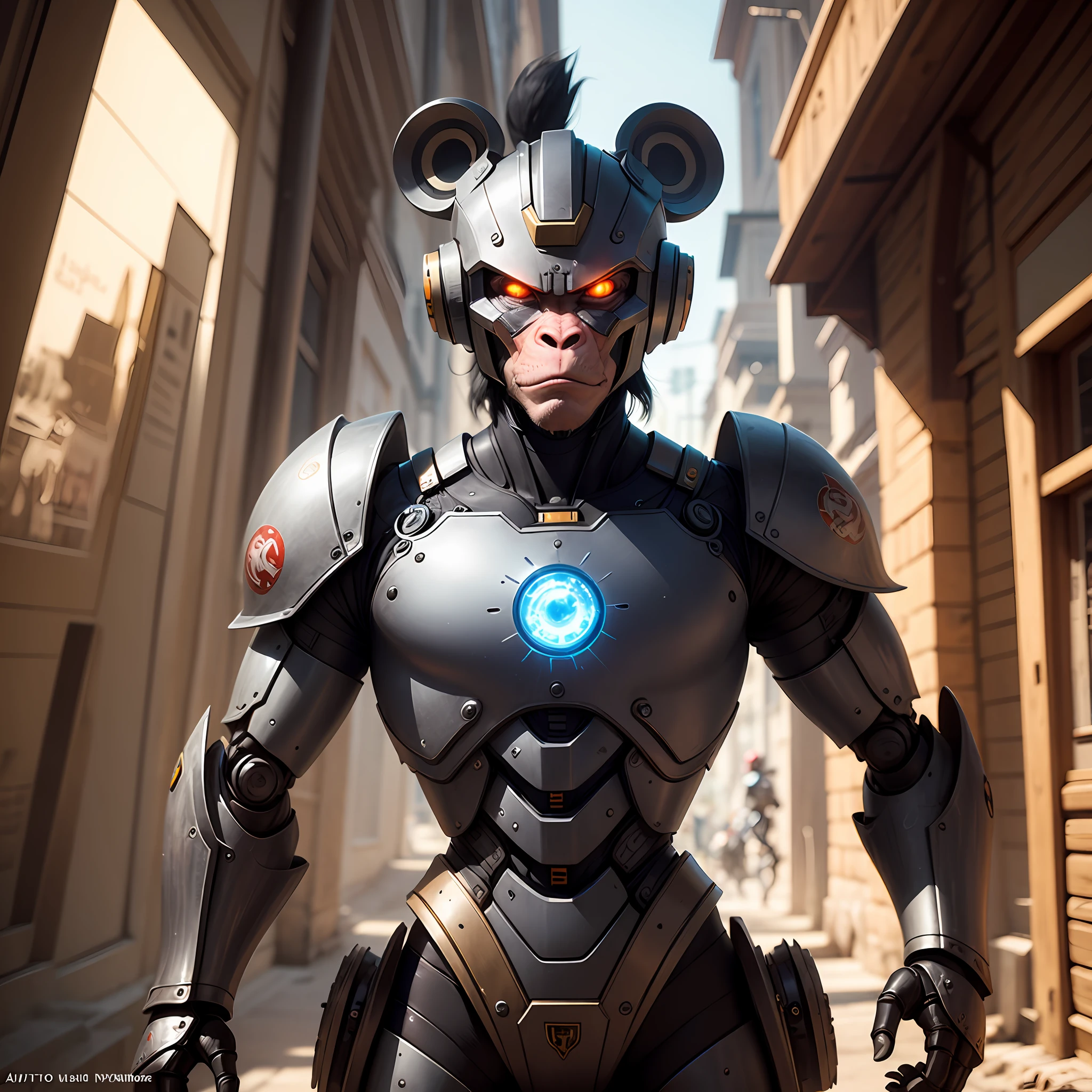 Robot monkey warrior --auto
