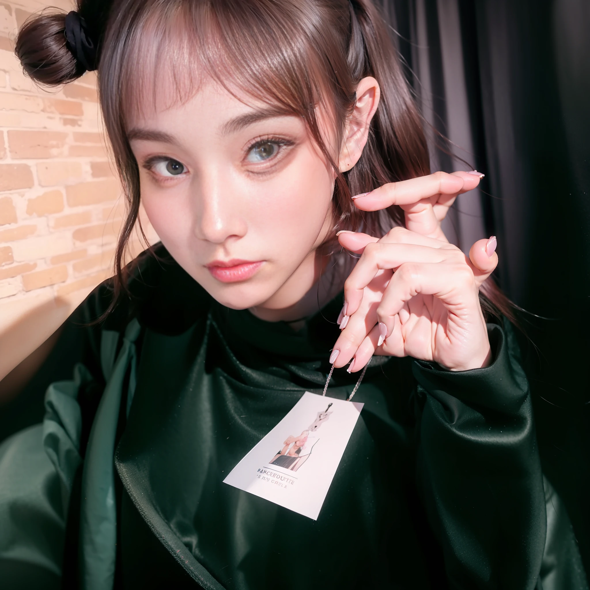 Cute high school girl in black silk
