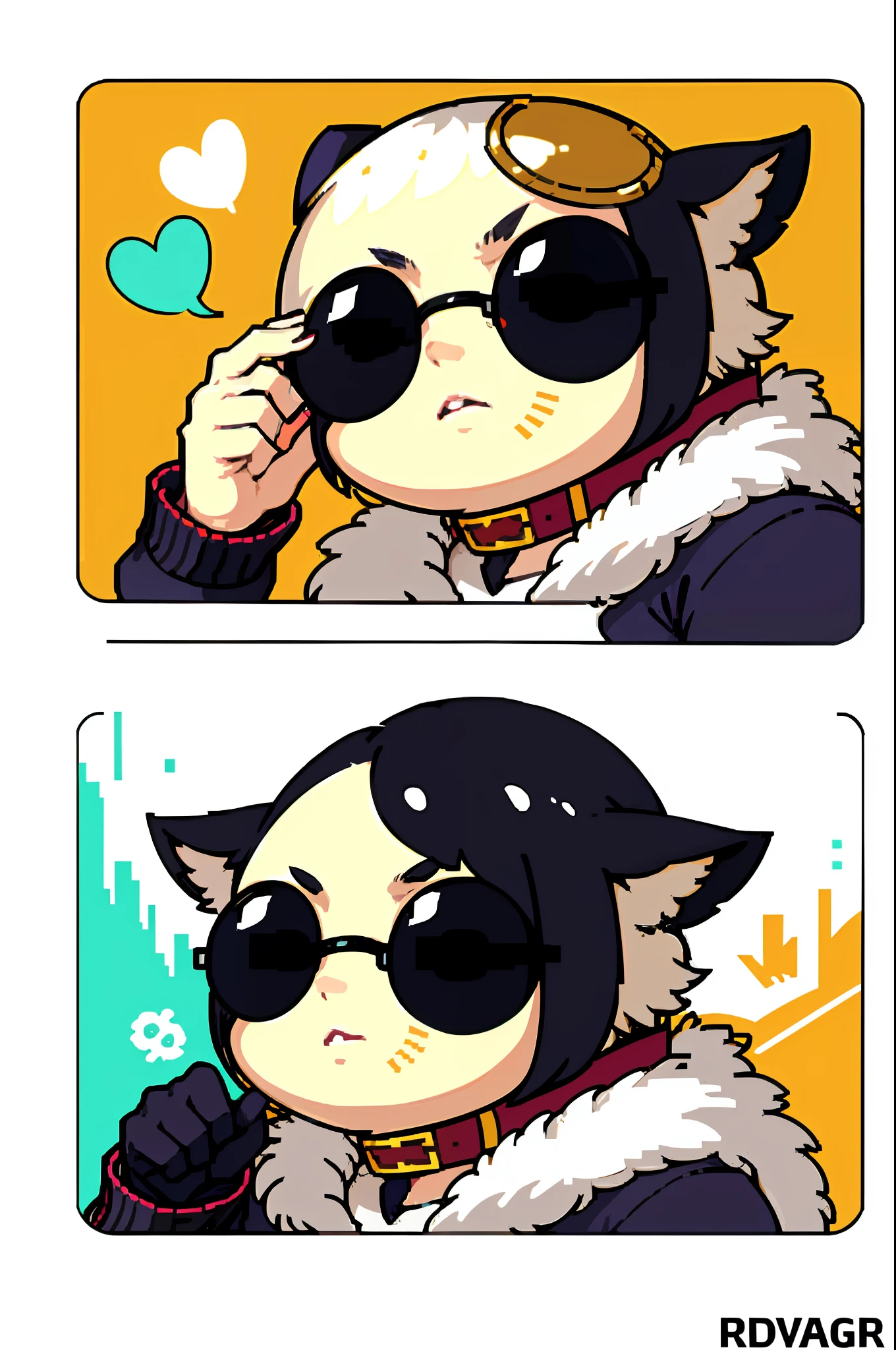 （tmasterpiece，top Quority，best qualtiy），pix，pix，With sunglasses，catss