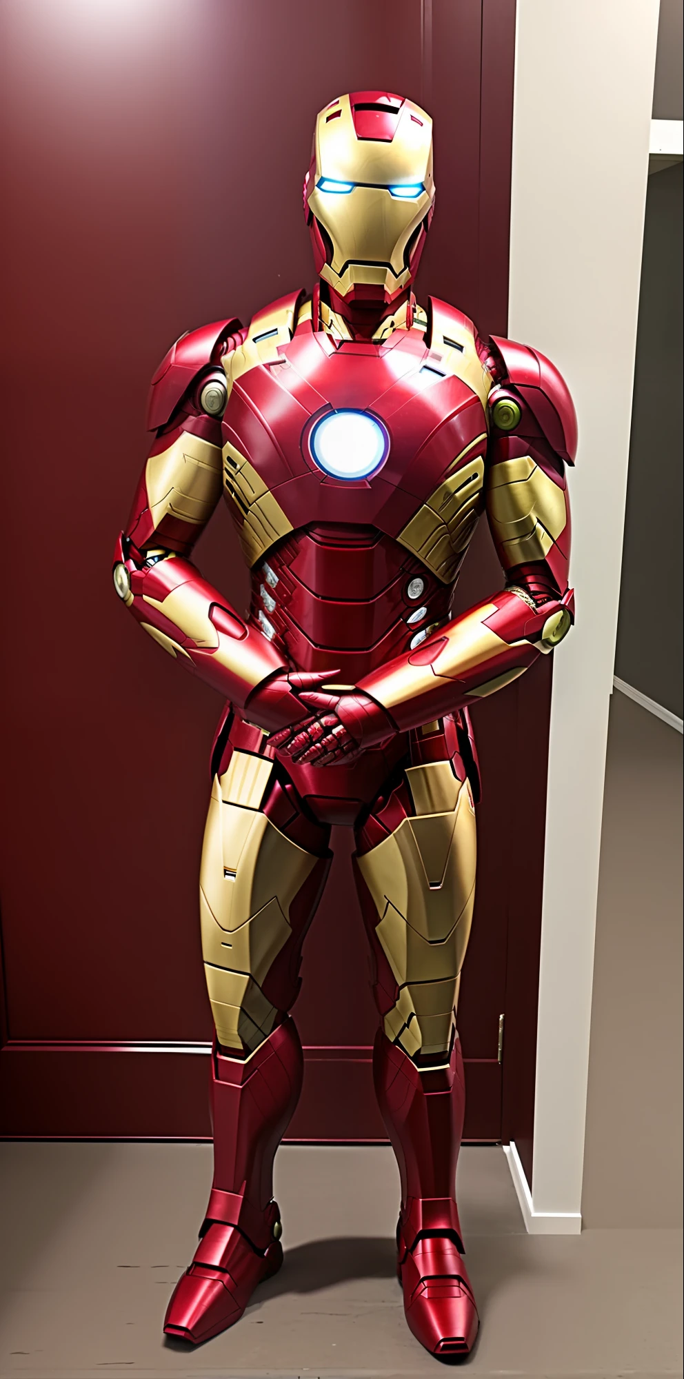 Full body photo,Iron Man clothes,Pig