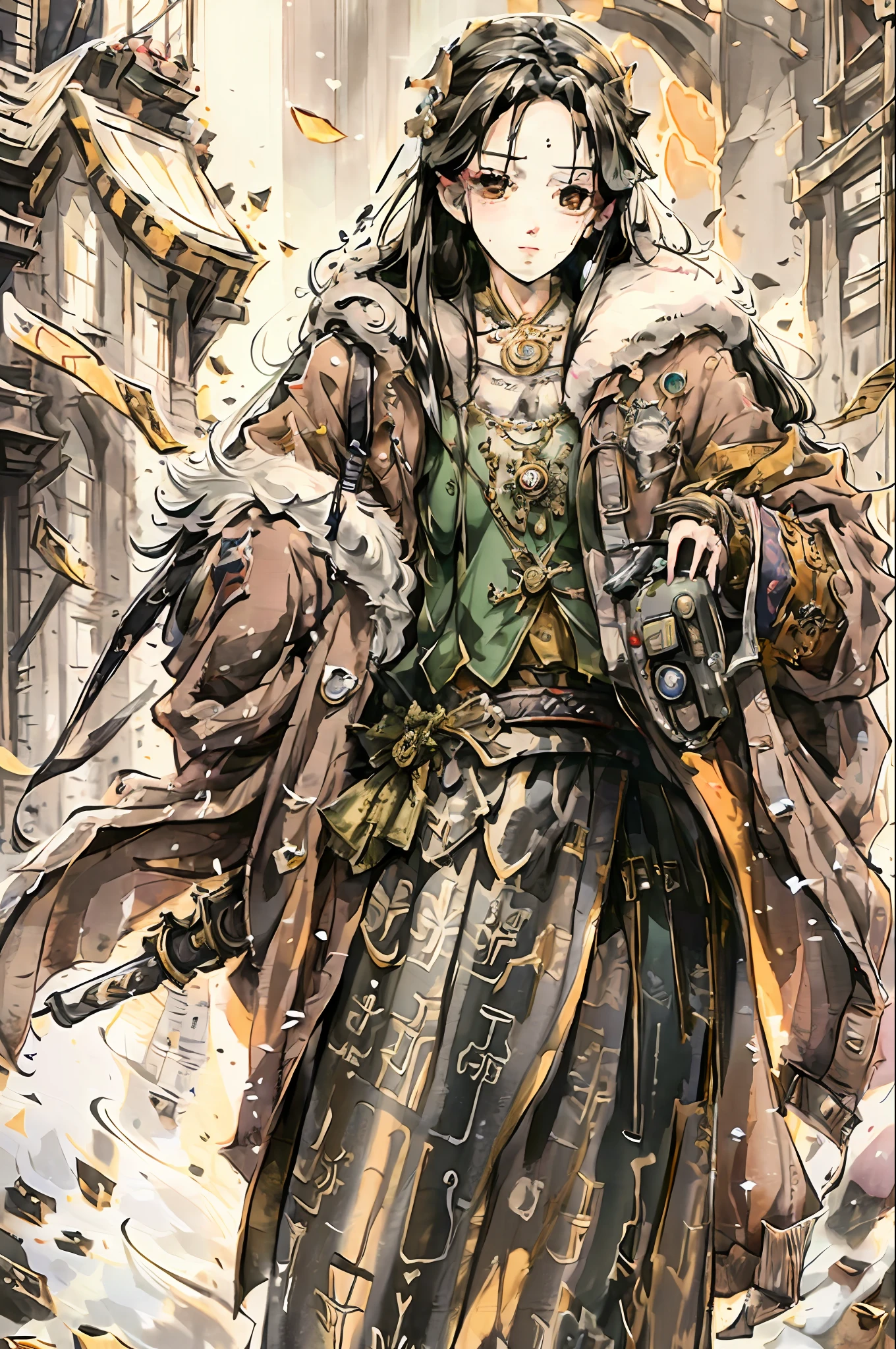(((President Putin))) A Viking holds a smooth steel sword, Putin wears a patterned winter coat with gold stitching, golden double-headed eagle necklace, HDR, super realistic, super realistic, super detailed, very detailed, 4k, 8k, DSLR camera, photo, photo realistic, full body, centered