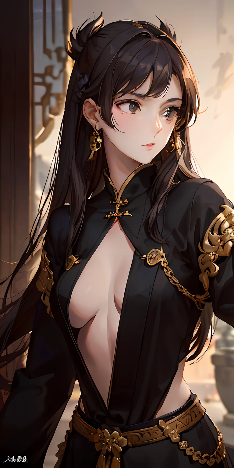 blacksilk,Royal sister,long leges,with a good figure