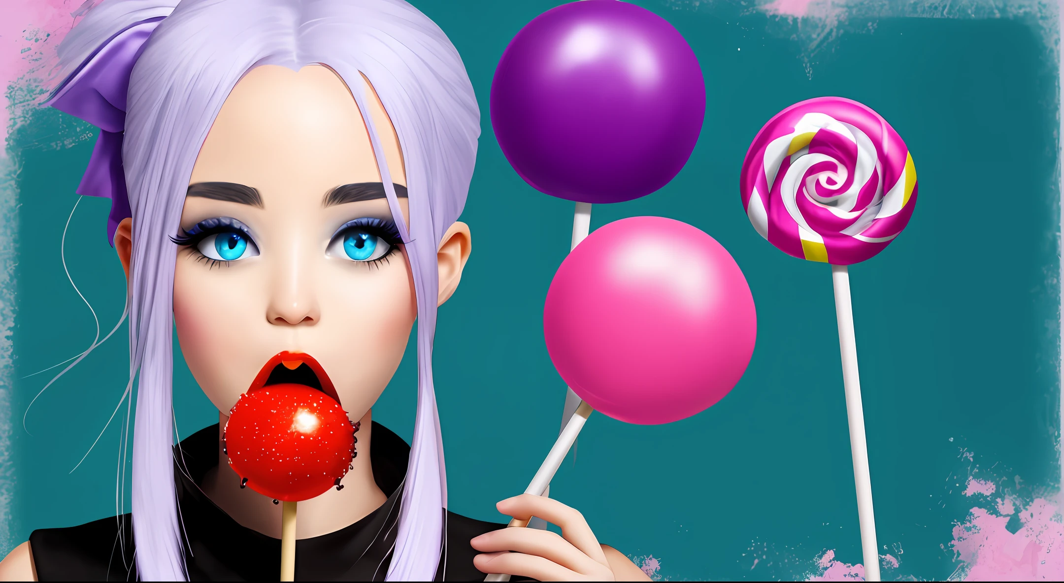 Jinx eats lollipops