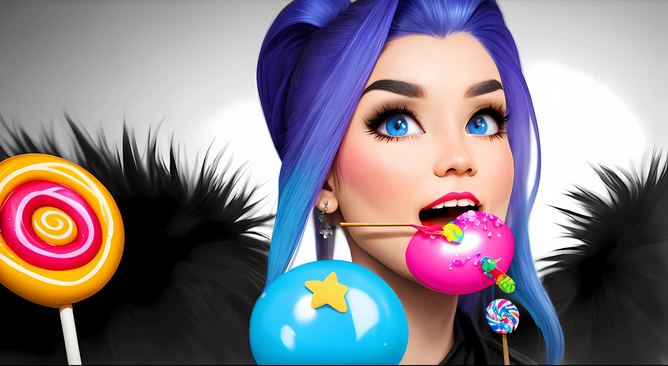Jinx eats lollipops