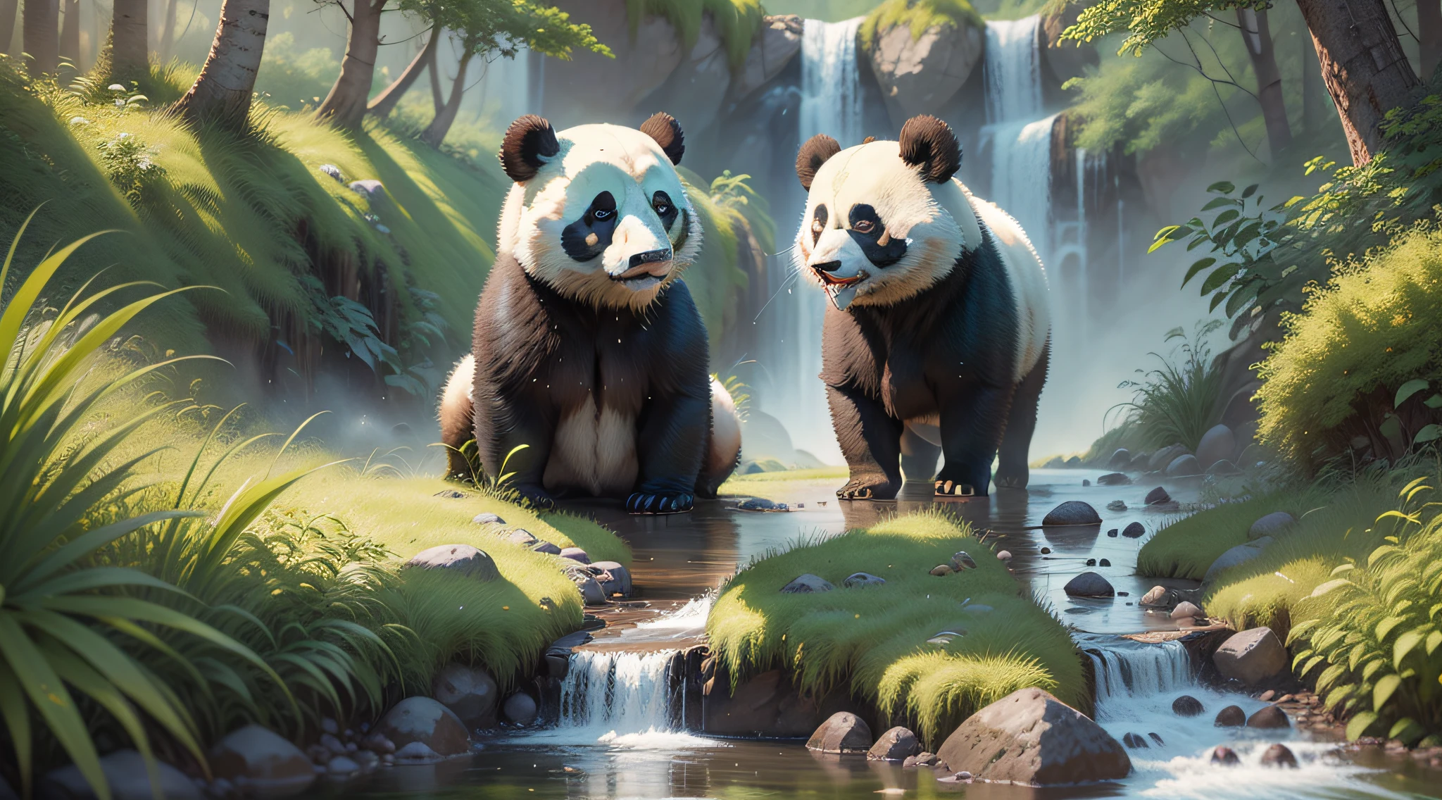 16K pixels bring flawless panda postcard art extremely imaginative beauty in anime style,Fujifilm texture,Ultra-high-precision ultra-high definition and retinal resolution,The work is a masterpiece of art,Accurate structure、,Excellent performance,Great details,The picture texture is excellent,The list of awards is endless。Picture presentation is more innovative,