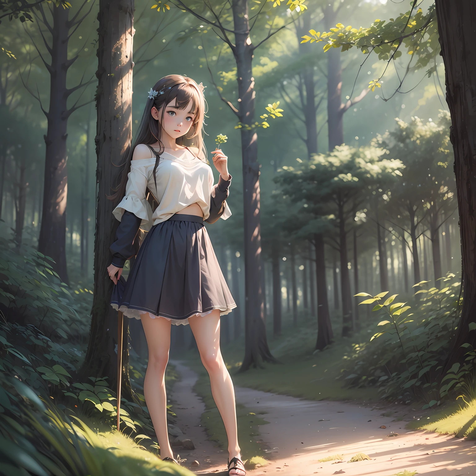 teens girl，ln the forest --auto