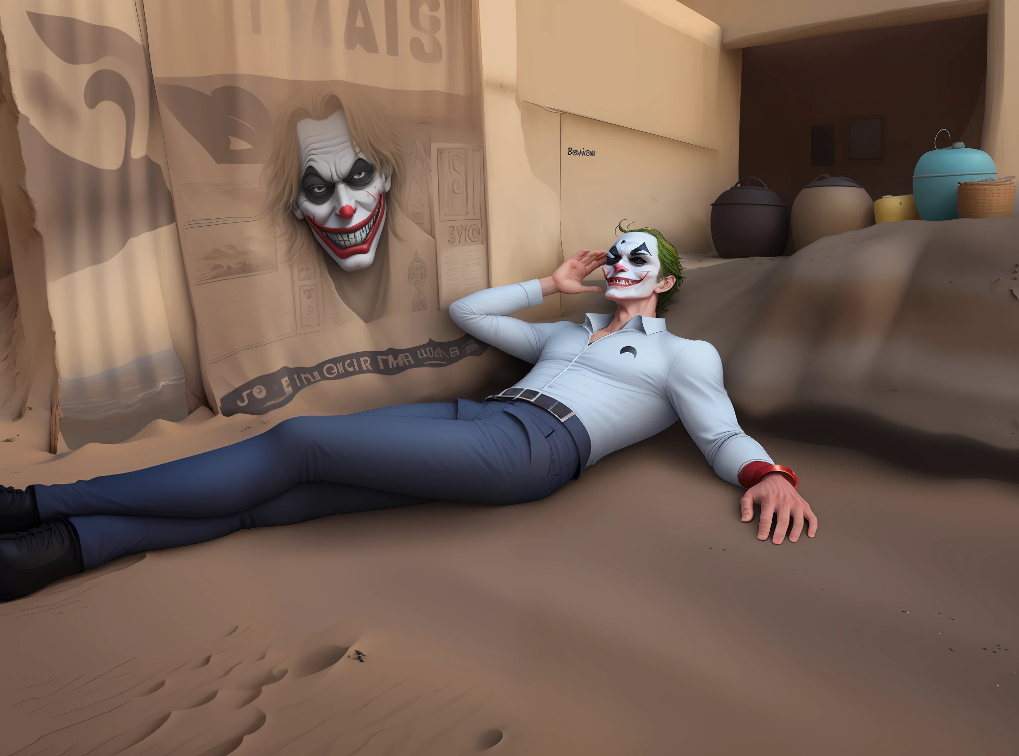 Beach, The sea, Sun, Sand, a joker.