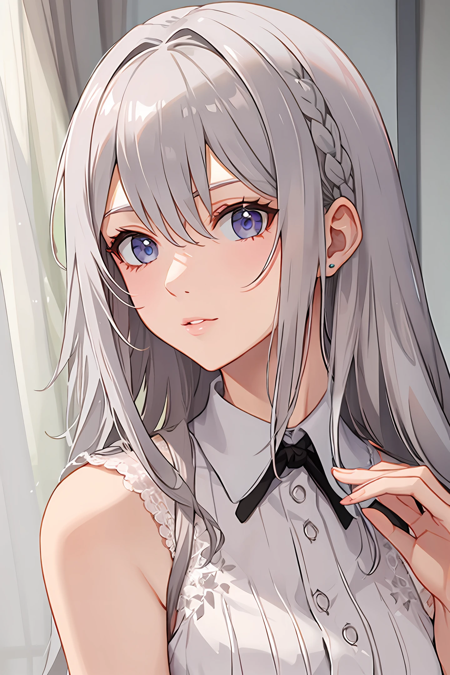 A silver-haired beauty