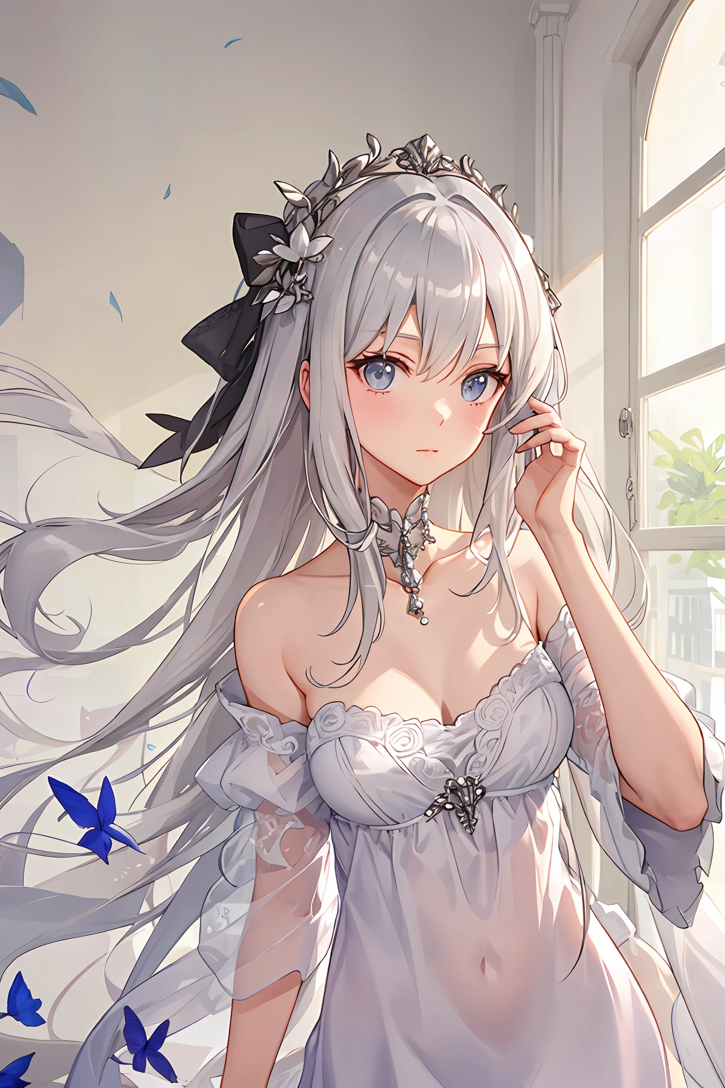 A silver-haired beauty