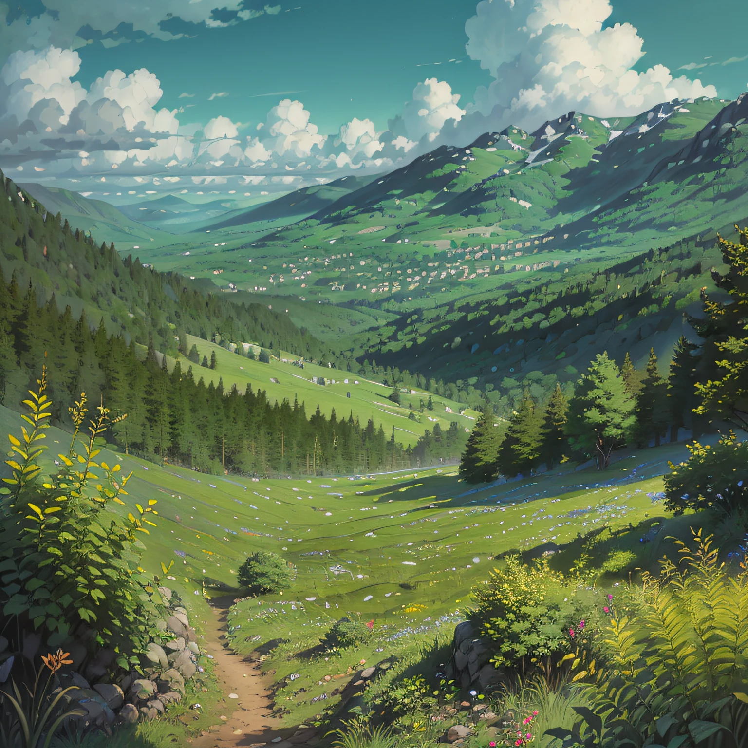 Afternoon overlooking the forested vegetation --auto