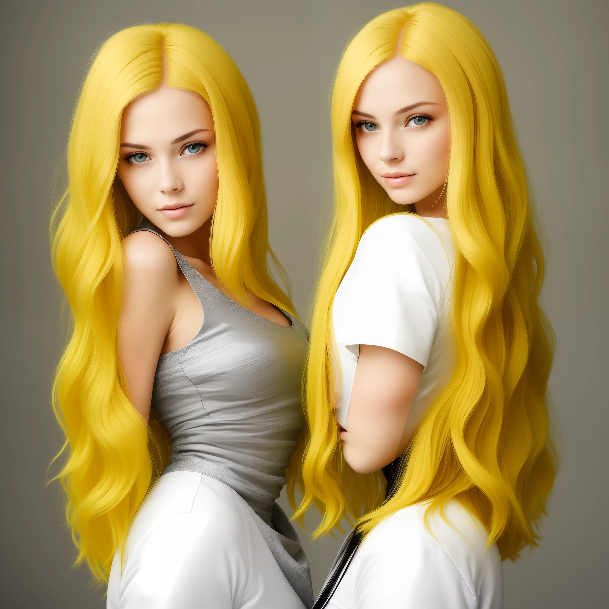 A yellow-haired，Beautuful Women