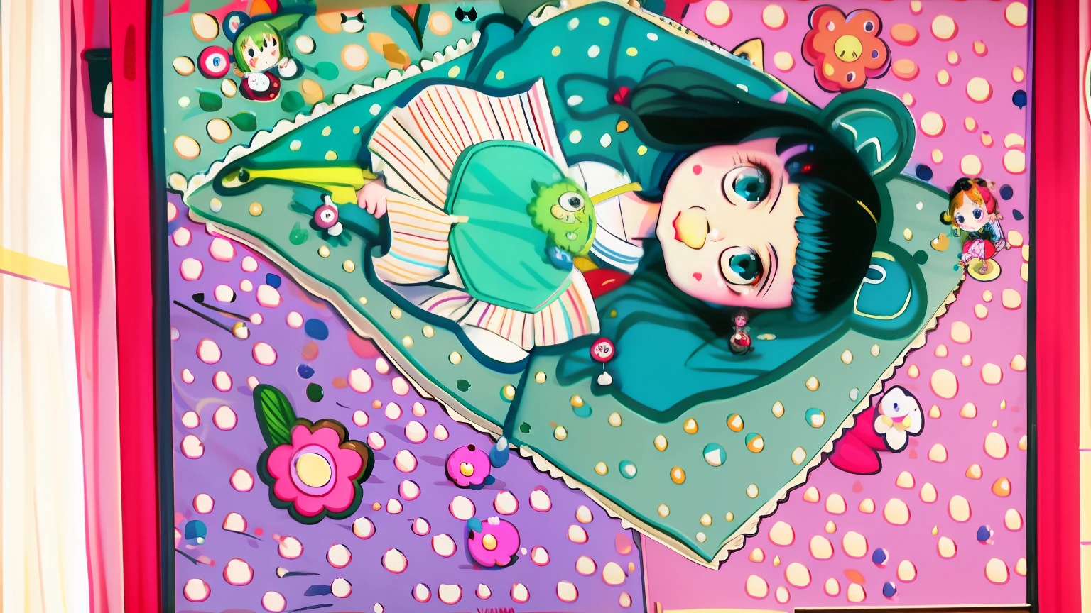This photo was inspired by Yumeji Takehisa、Chikanobu Matsuno、hikari shimoda、Chiho Aoshima、Rei Kamoi、Murakami Kagura、The work of Shinoda Store，Scene showing a girl with a cat，Expression is soft、dream magical、Mystery and other atmosphere。