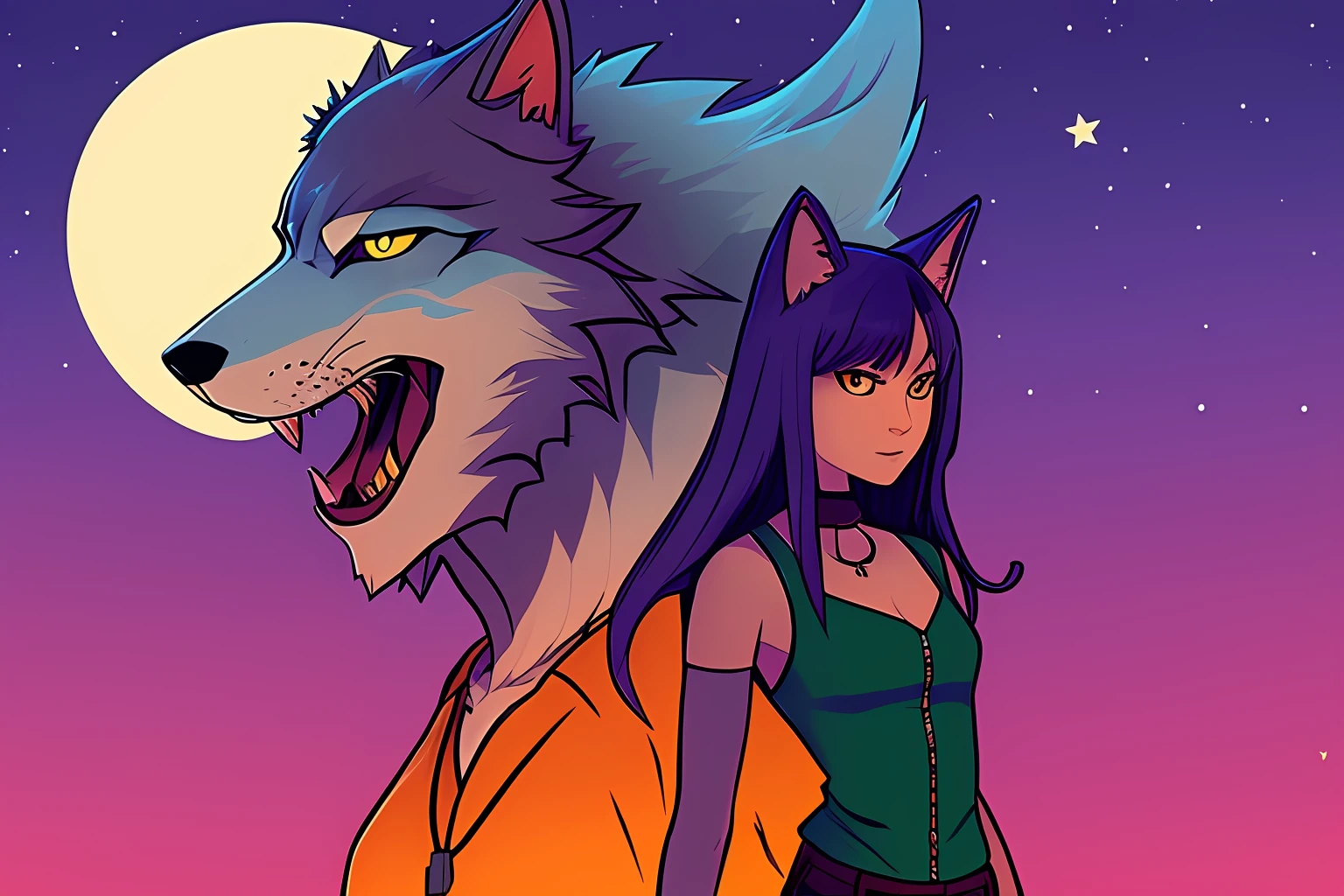 A werewolf has with a cat lady