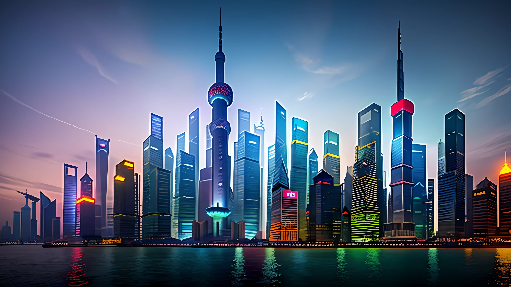 Shanghai Lujiazui in 2077