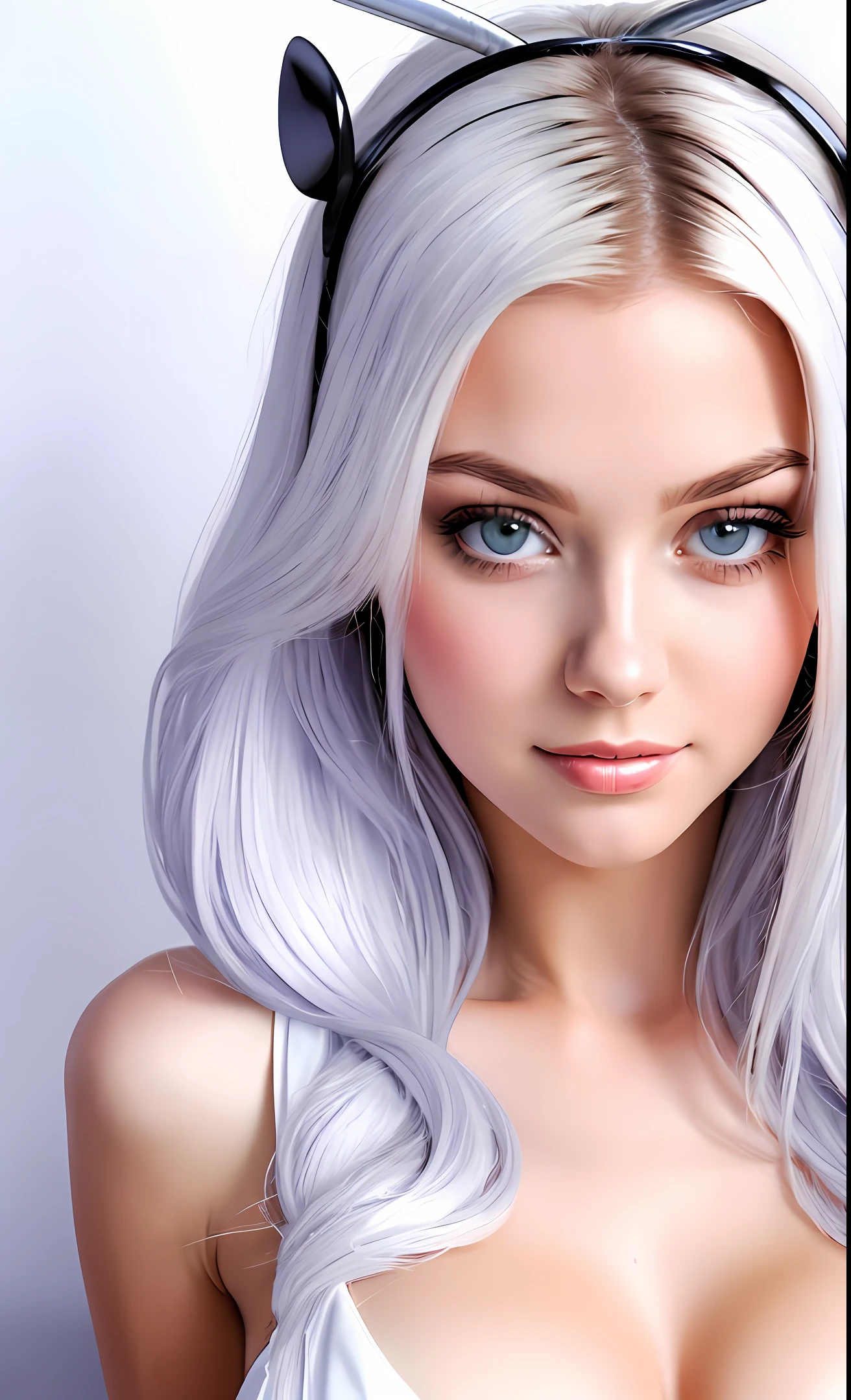 Antennae beautiful girl white liquid