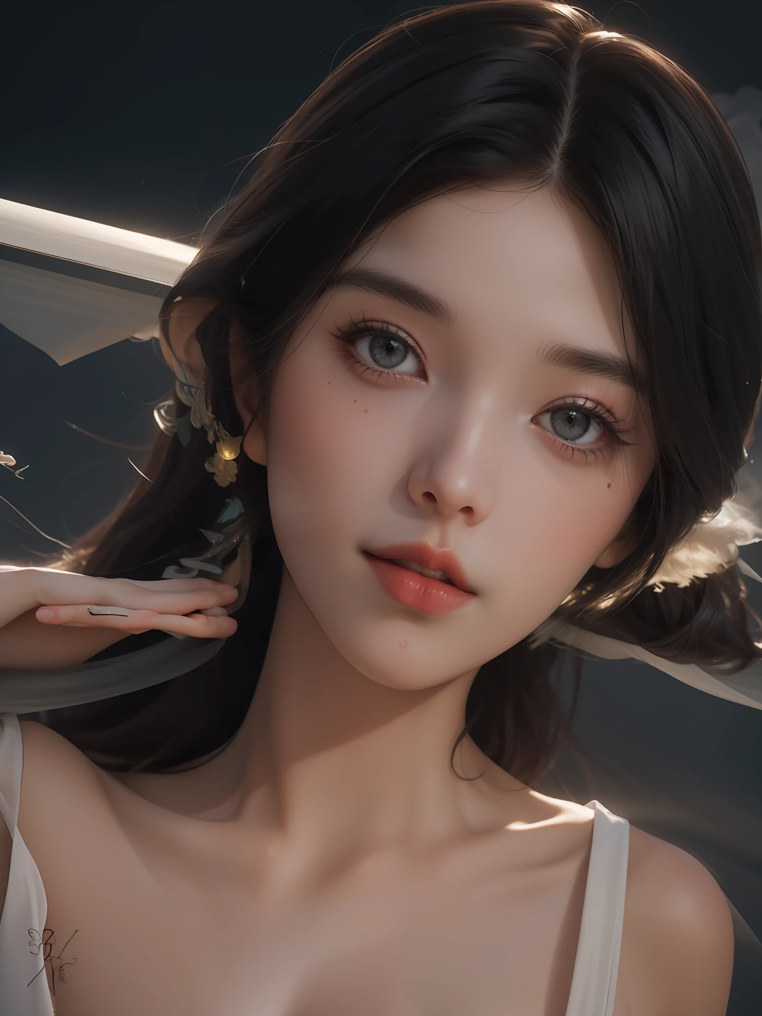 nsfw, zhongfenghua, 1girl, solo, hanfu, ancient_chinese_architecture, flower field, blossom, (white smoke:1.3) (photorealistic:1.4), zentangle, mandala, entangle, official art, unity 8k wallpaper, ultra detailed, beautiful and aesthetic, masterpiece,best quality, (dynamic angle:1.4), glowing skin, (floating colorful sparkles:1) the most beautiful form of chaos, elegant, a brutalist designed, vivid colours, romanticism depth of field exotic_dance, half_naked