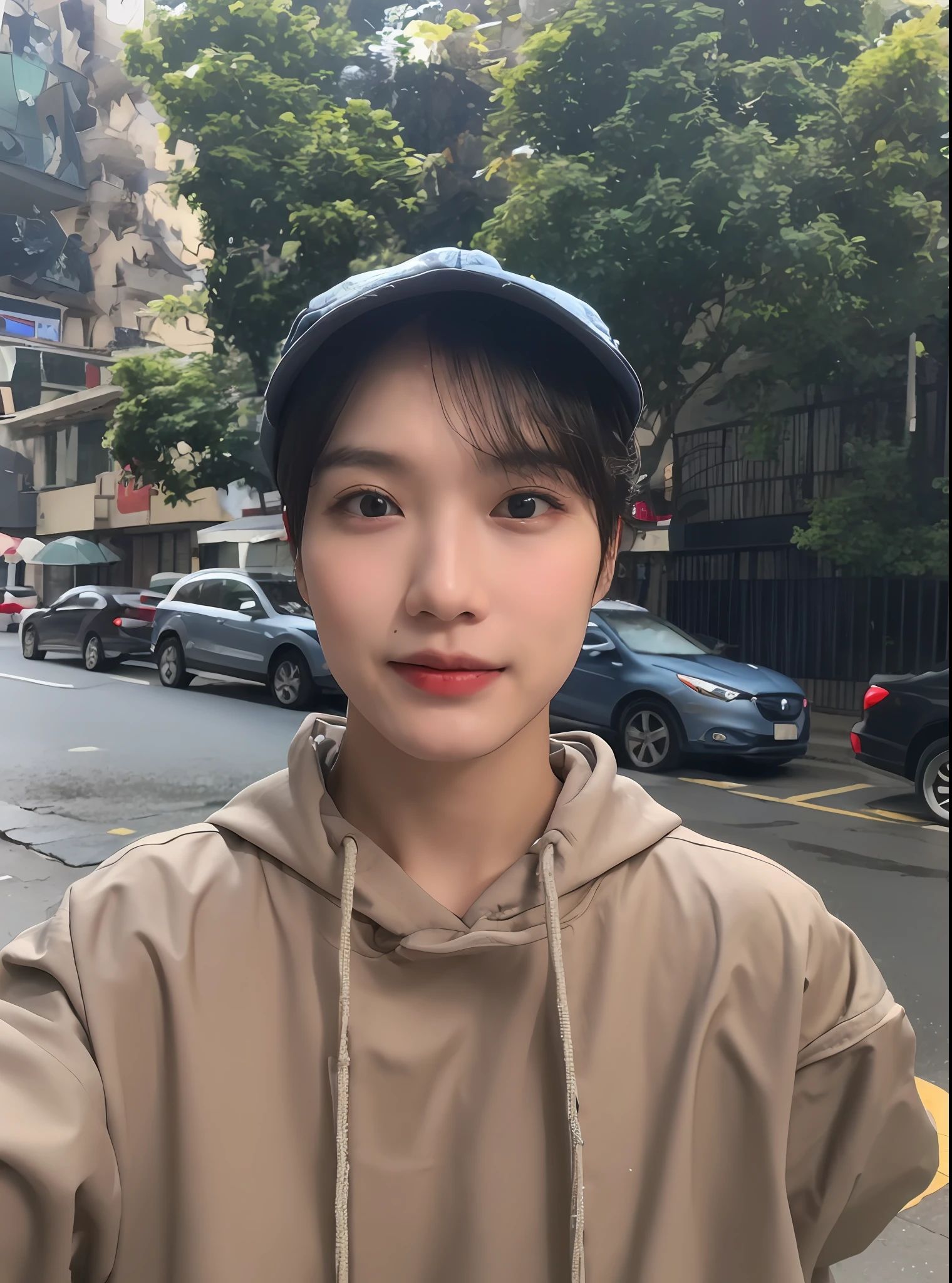 ((best qualtiy, 8K, tmasterpiece:1.3)), Focus:1.2, Perfect body boy:1.4,, ((short detailed hair)), (wetclothes:1.1) , (rain, street:1.3), Denim jacket:1.1, Highly detailed facial and skin texture, A detailed eye, 二重まぶた,Whiten skin,ssmile