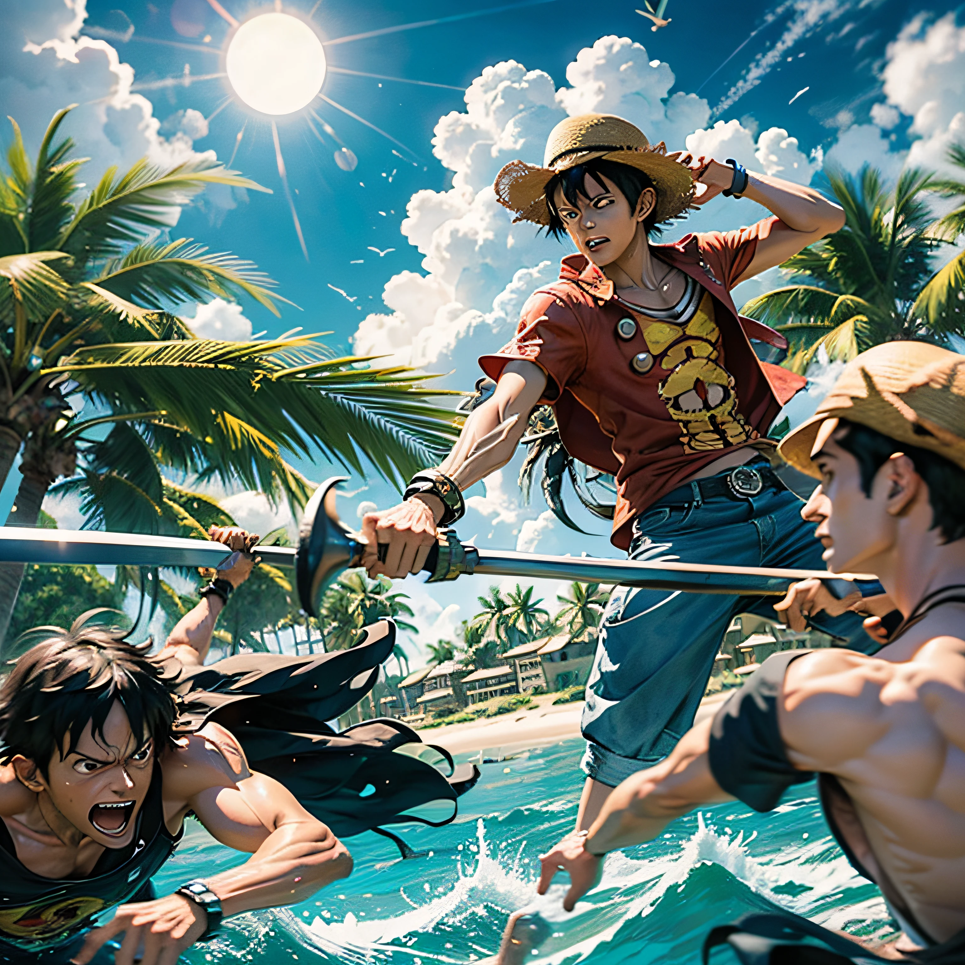 "One Piece": Monkey D. Luffy and his crew of pirates search for the world's greatest treasure, el "One Piece", mientras navegan por mares peligrosos, luchan contra otros piratas y se enfrentan a poderosas organizaciones. --auto